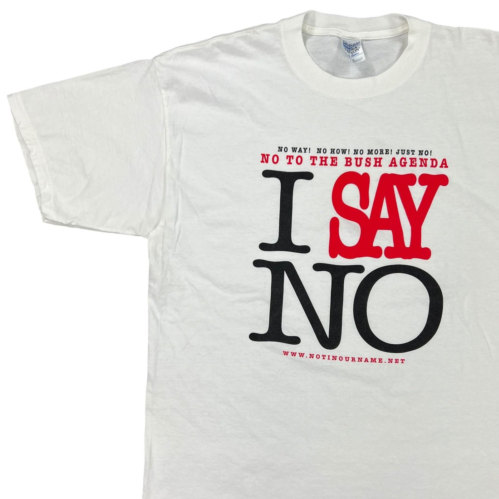 Gildan × Vintage Vintage Y2K I Say No To The Bush Agenda tee (XL) Size US XL / EU 56 / 4 - 3 Thumbnail