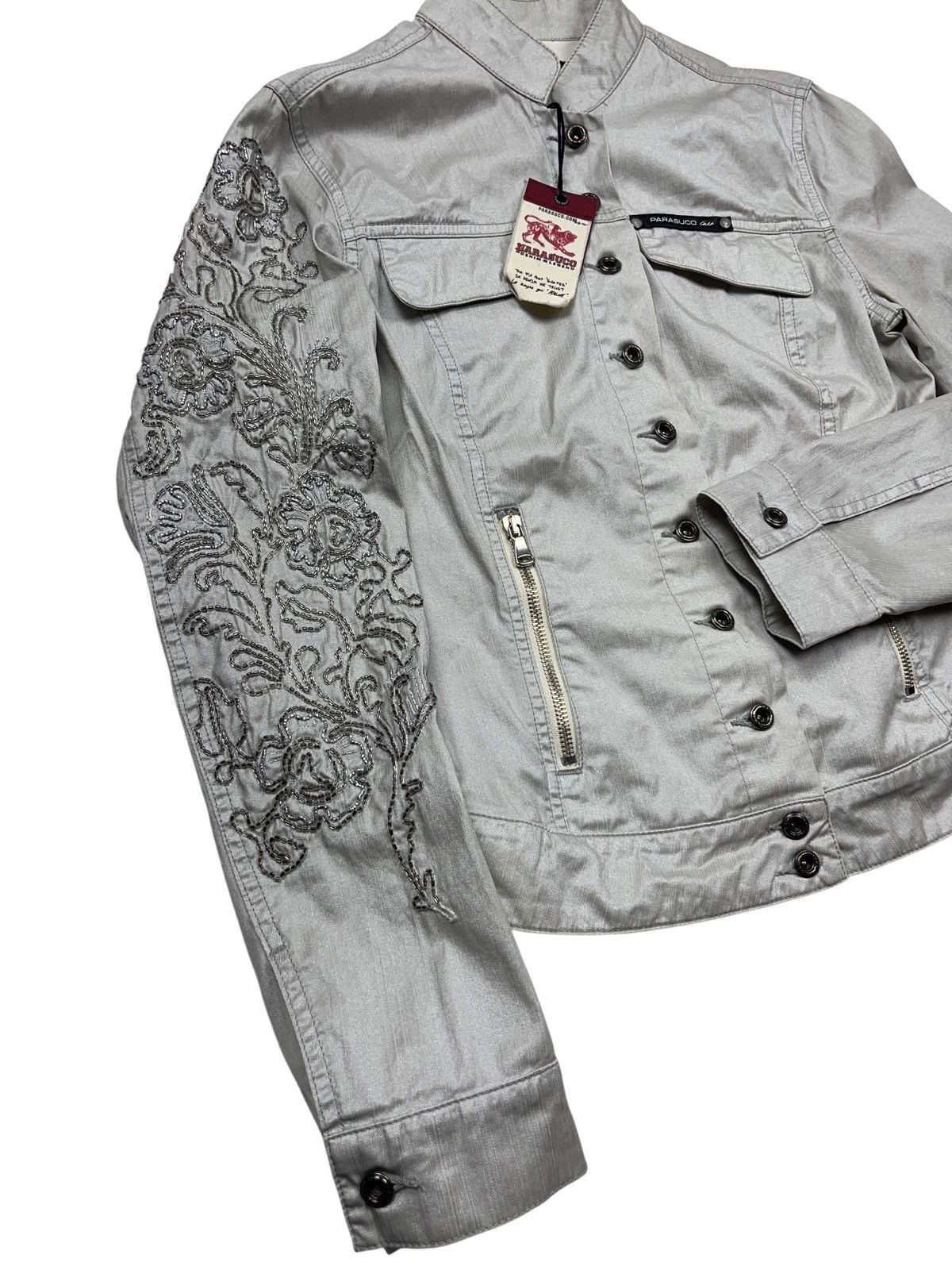 Parasuco Vintage Parasuco Cult Metallic Jacket Button Up Studded y2k Size S / US 4 / IT 40 - 2 Thumbnail