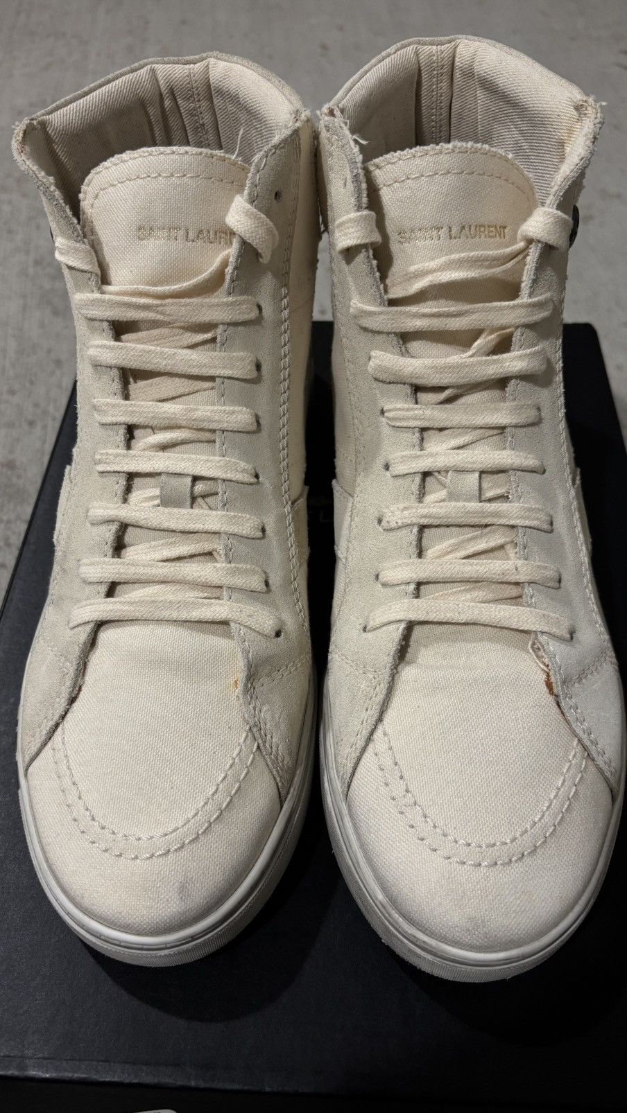Saint Laurent Paris Saint Laurent Paris “Smoking Forever” High Top Sneaker Size US 11 / EU 44 - 5 Thumbnail