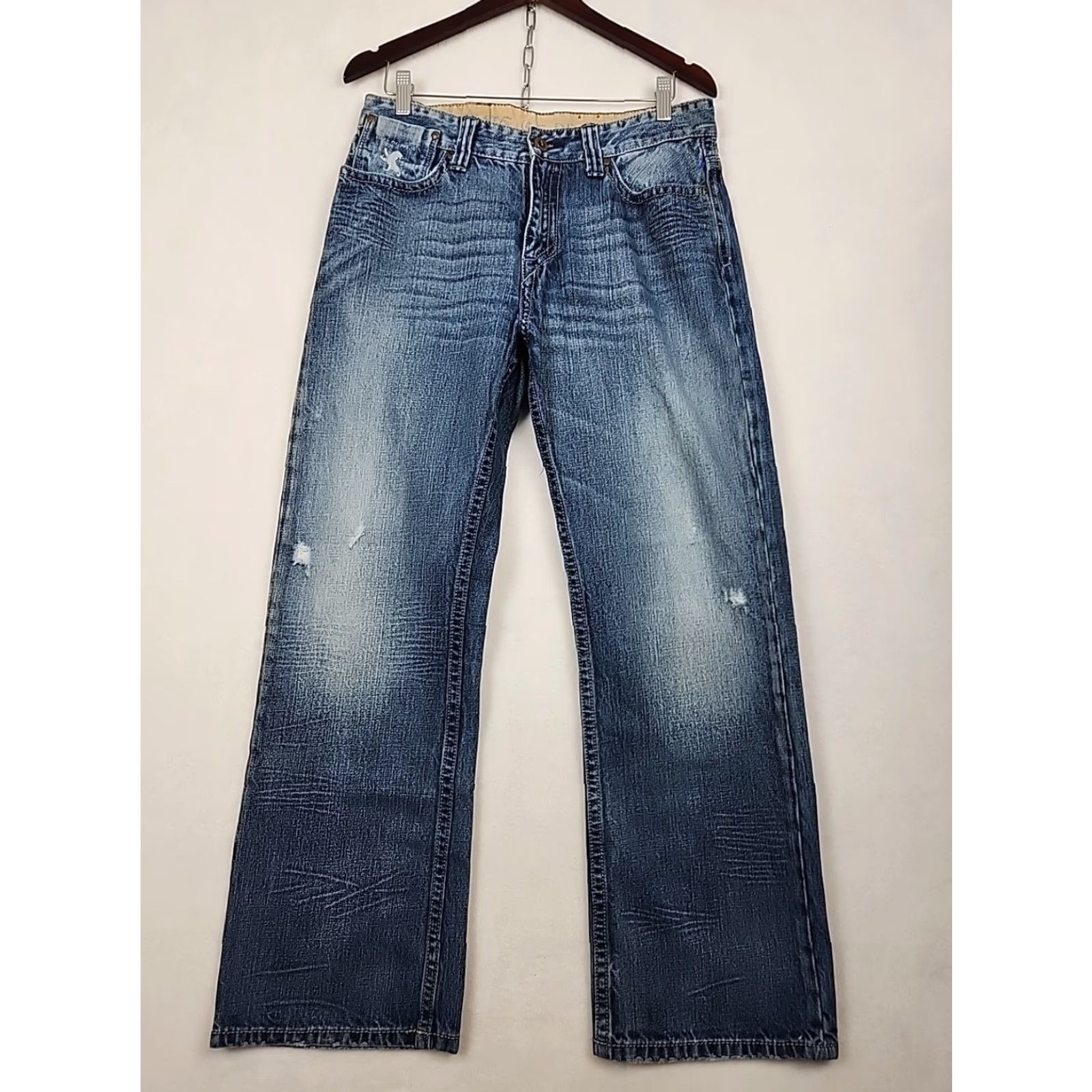Vintage King of Prides Jeans Boot Cut 33x30 Vintage Regular Rise Washed Blue 100% Cotton Men’s Size US 33 - 3 Thumbnail
