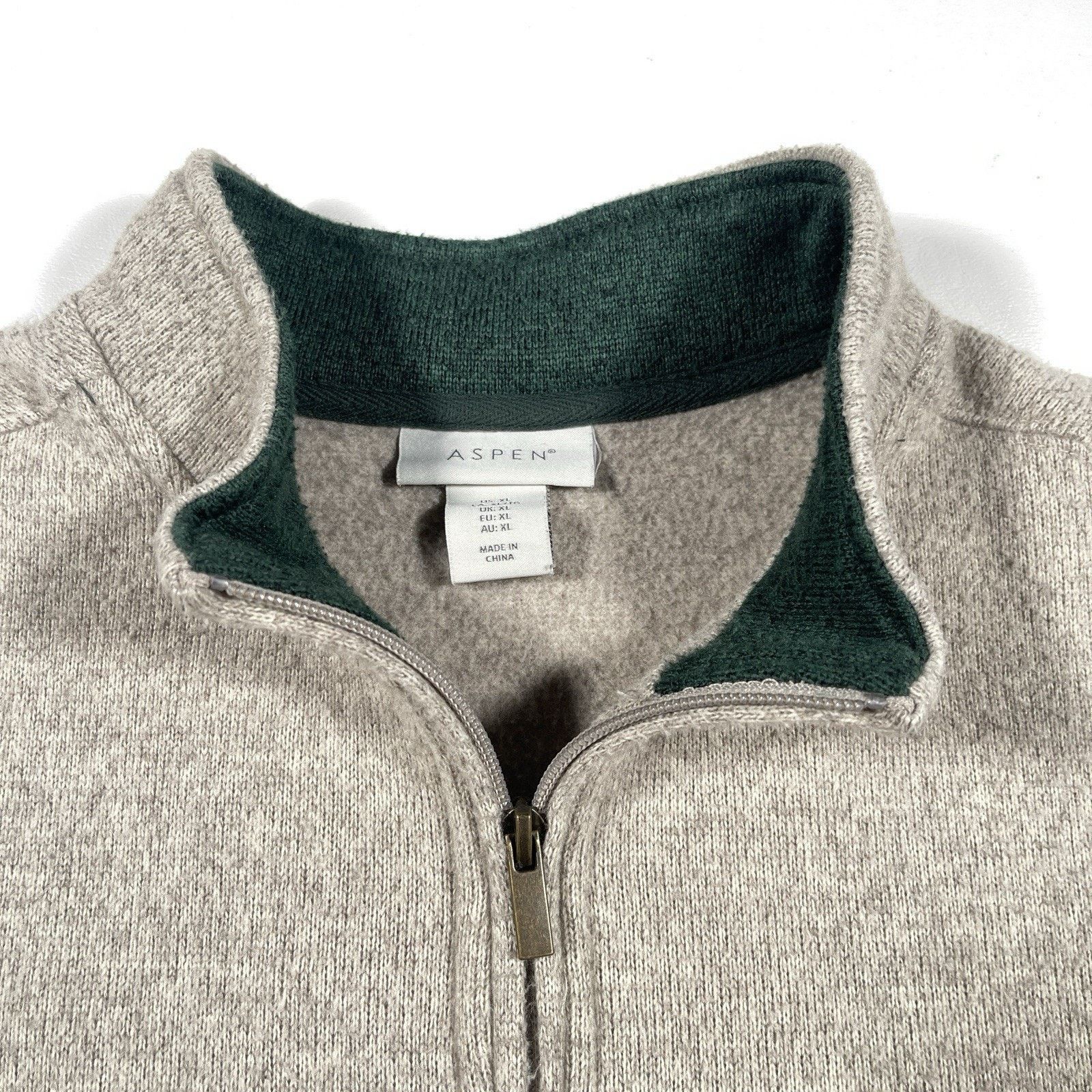 Stussy Aspen 1/4 Zip Sweater Pullover Fall Oatmeal Warm Size XL B6 Size US XL / EU 56 / 4 - 2 Thumbnail