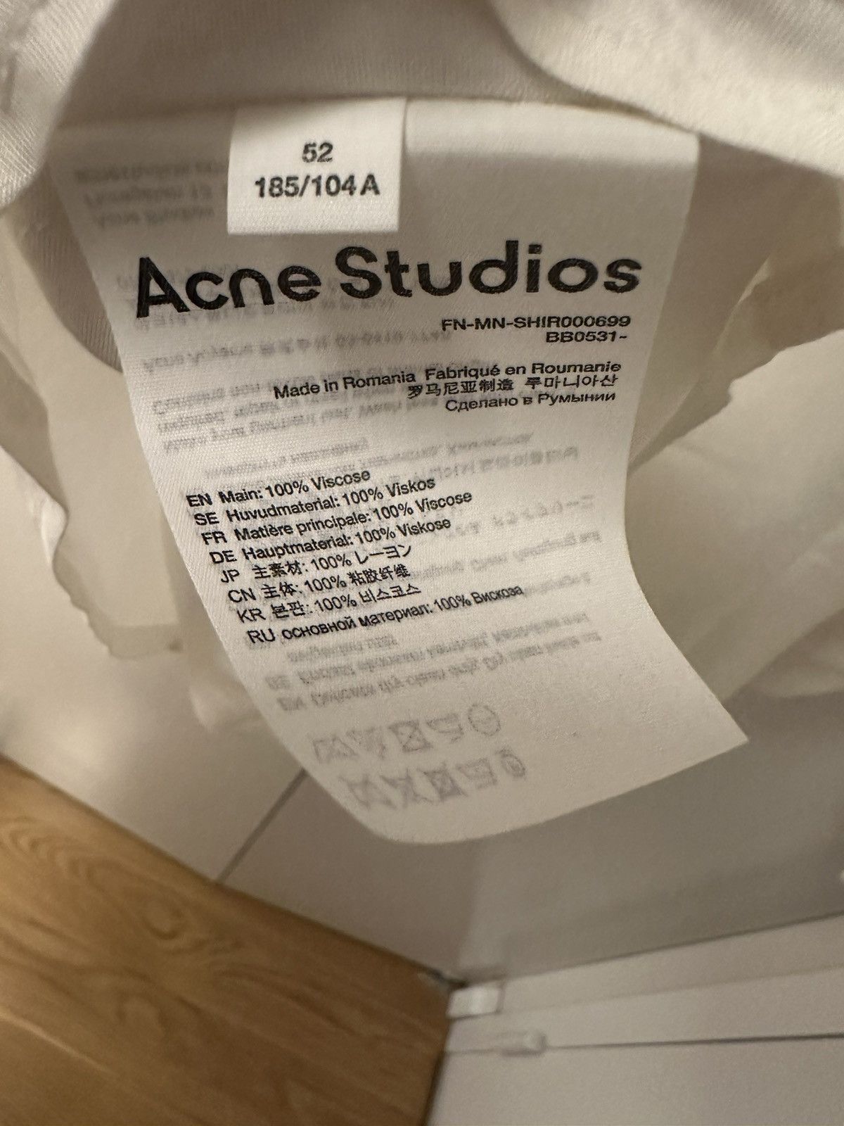 Acne Studios Sandrok Fluid Viscose Western Shirt, size 52 Size US XL / EU 56 / 4 - 13 Thumbnail
