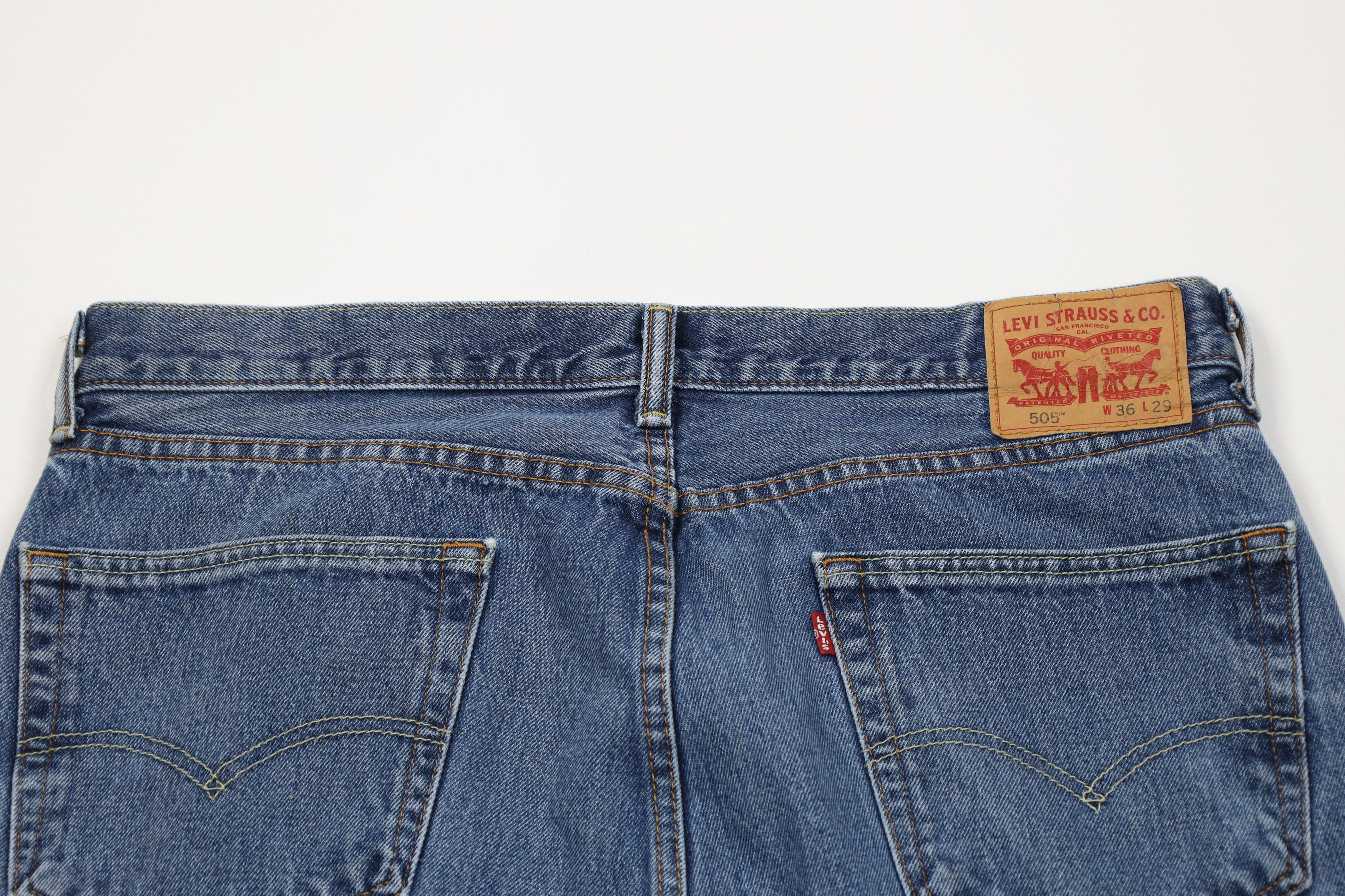 Levi's Vintage Y2K Levis 505 Regular Straight Leg Denim Jeans Size US 36 / EU 52 - 11 Thumbnail