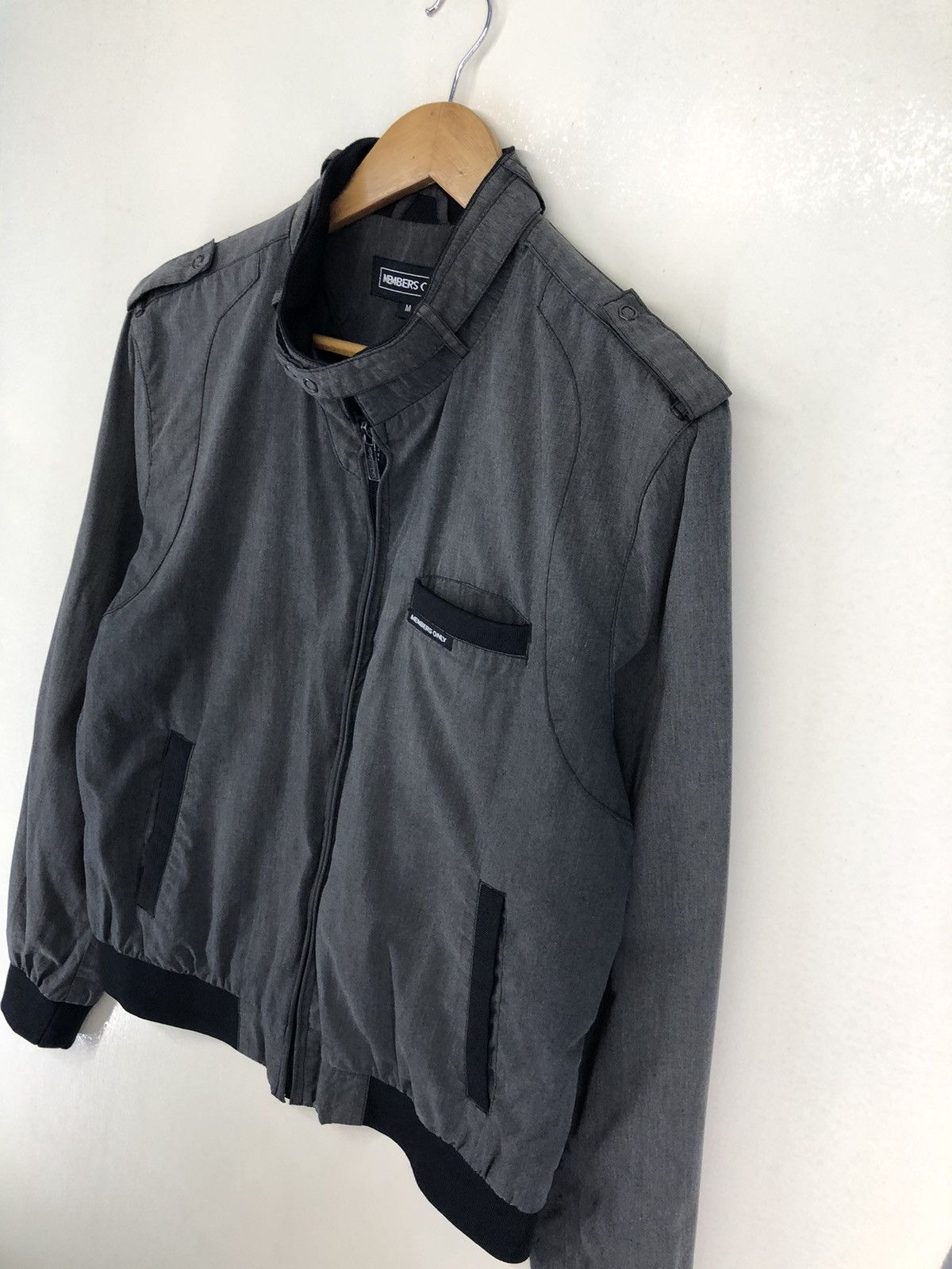 Members Only Members Only Faded Grey Racer Jacket Size US M / EU 48-50 / 2 - 5 Thumbnail