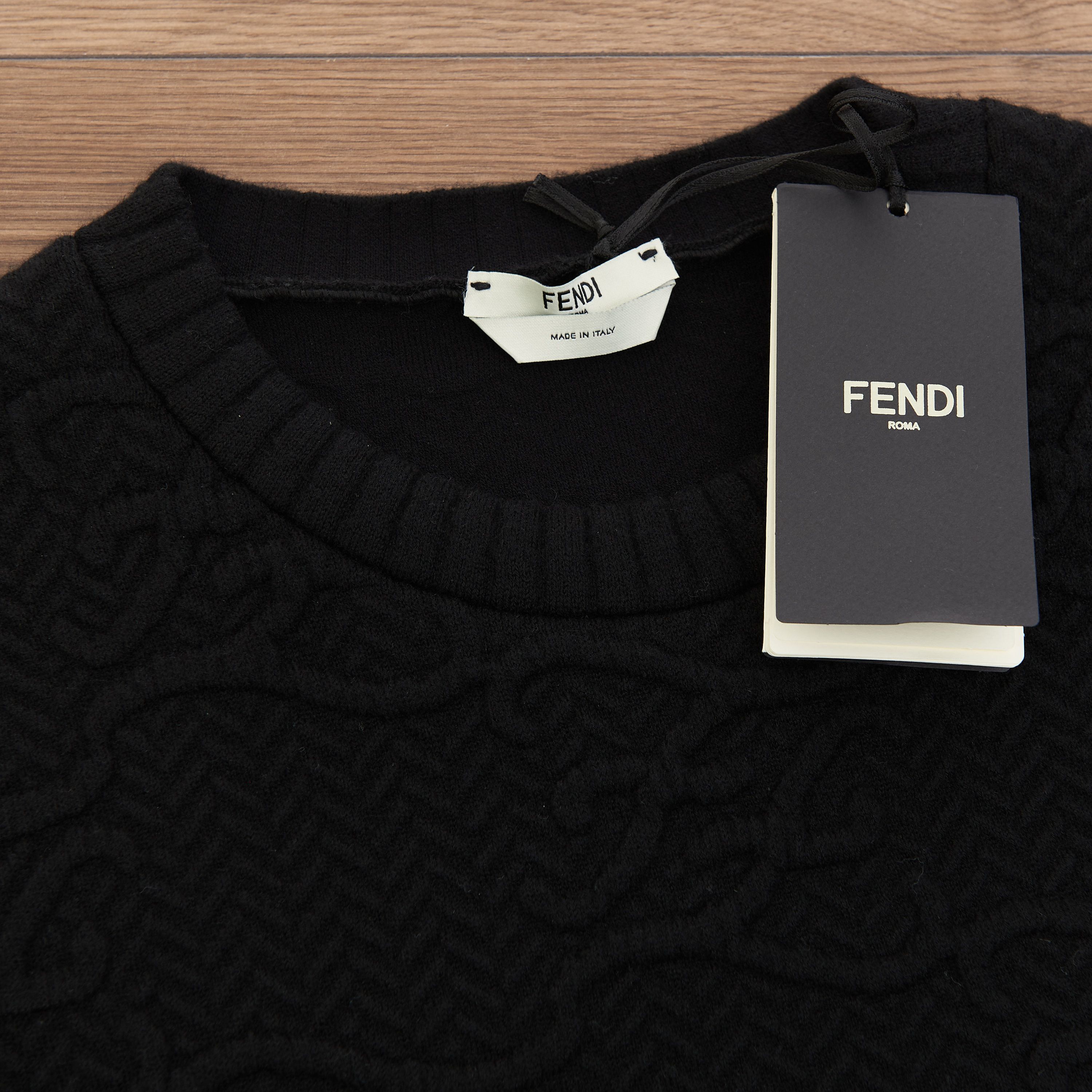 Fendi Black Sleeveless Dress With FF Karligraphy Motif Size S / US 4 / IT 40 - 9 Thumbnail