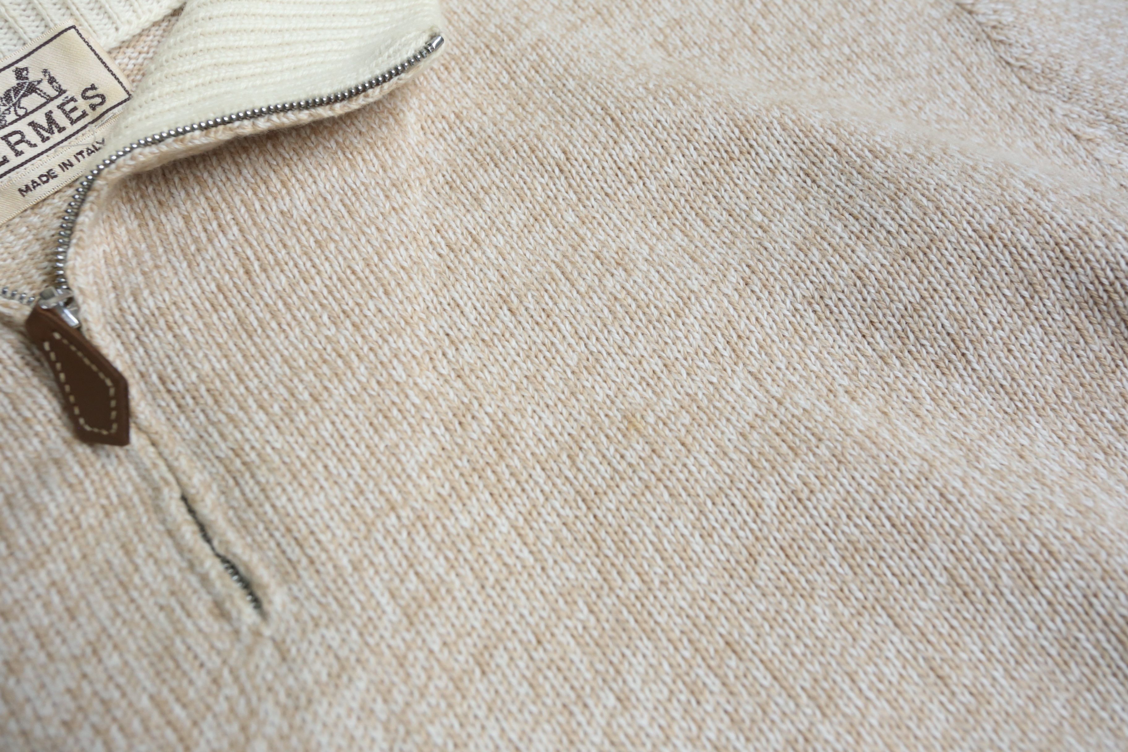 Hermes Hermes - Quarter-Zip Knit Sweater Size US L / EU 52-54 / 3 - 6 Thumbnail
