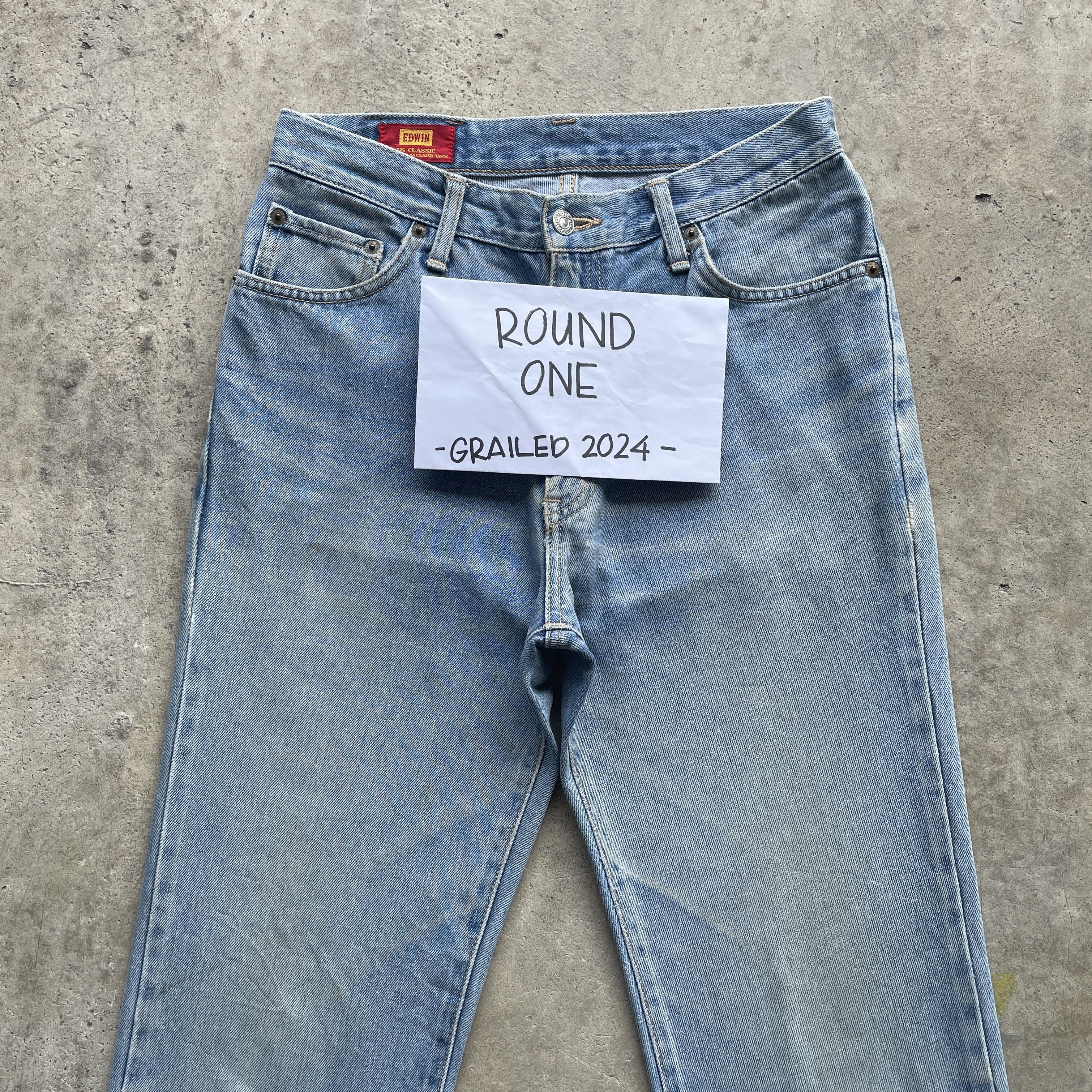 Edwin × Faded Glory × Vintage VINTAGE EDWIN US CLASSIC JEANS WASH FADED DENIM PANTS W29 Size US 29 - 3 Thumbnail