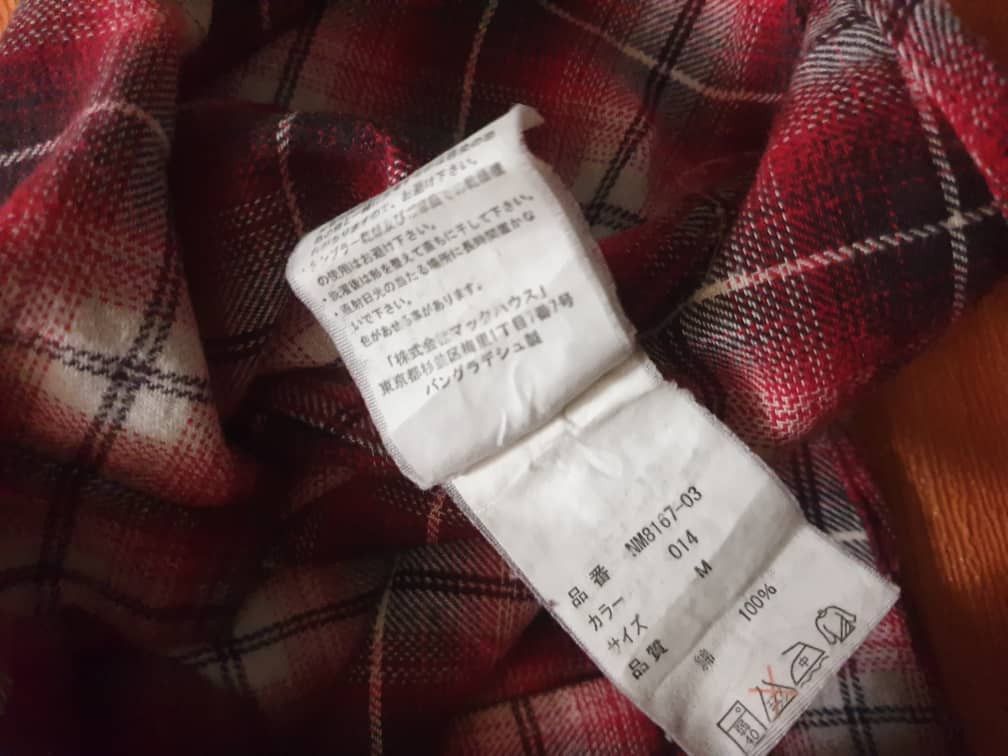 Japanese Brand Navy Checkered Japanese style harajuku flannel shirt Size US L / EU 52-54 / 3 - 4 Thumbnail