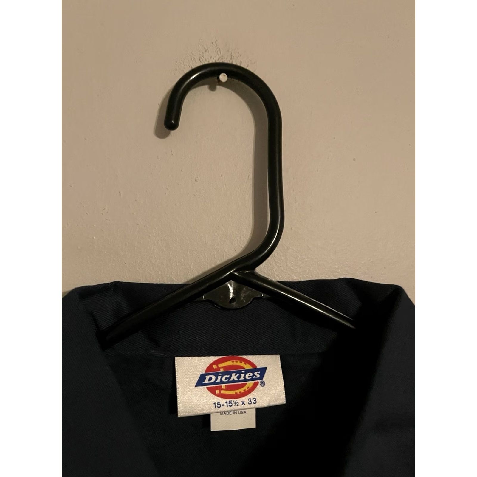 Dickies VINTAGE Dickies Work Shirt Navy Blue L/S Twill Button-Up 15.5/33 Mens 65% Polyester 35% Cotton Size US M / EU 48-50 / 2 - 3 Thumbnail