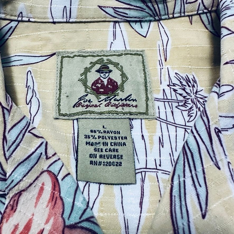 Vintage Vintage Joe Marlin yellow Hawaiian shirt Size US L / EU 52-54 / 3 - 5 Thumbnail