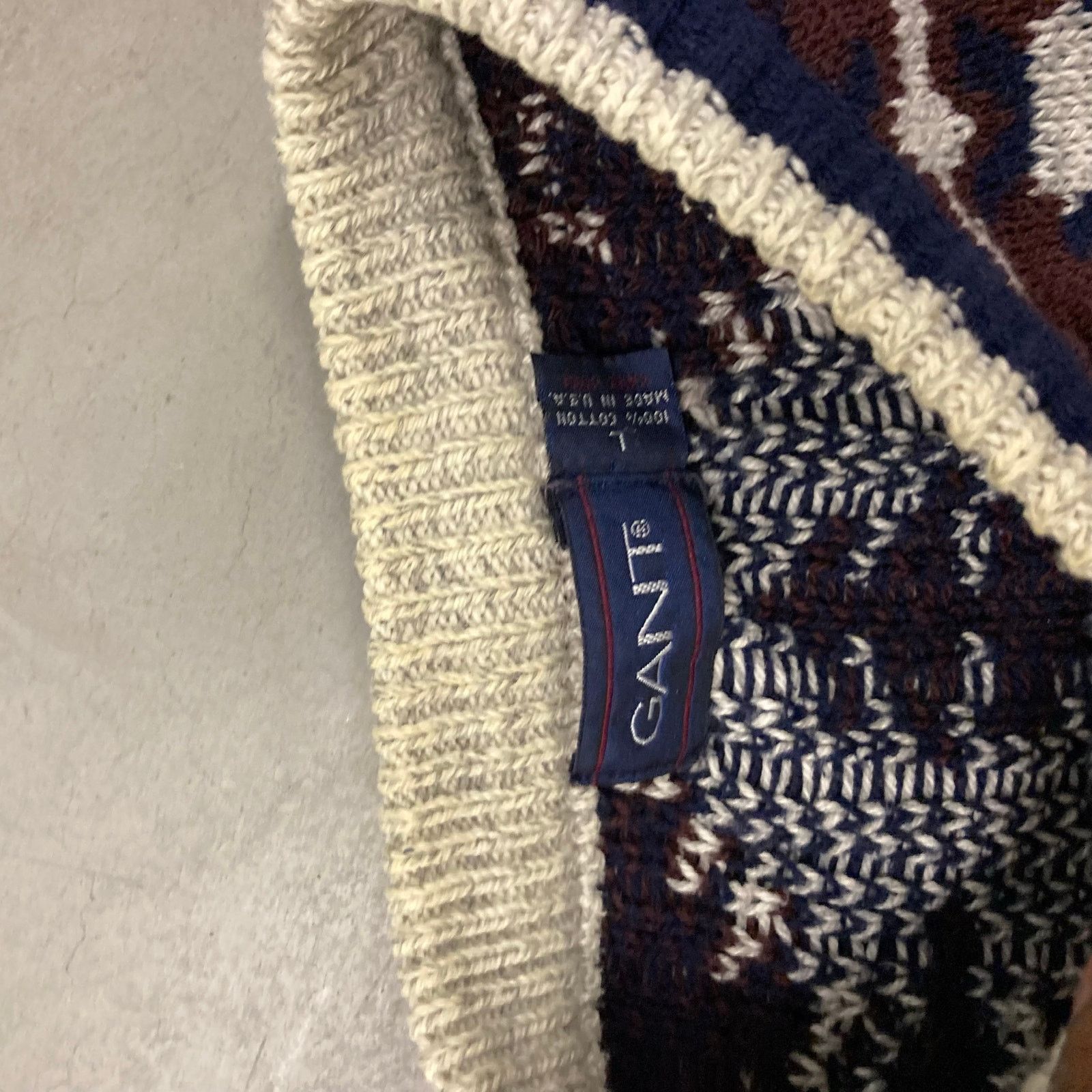 Vintage vintage gant patterned sweater Size US L / EU 52-54 / 3 - 3 Thumbnail