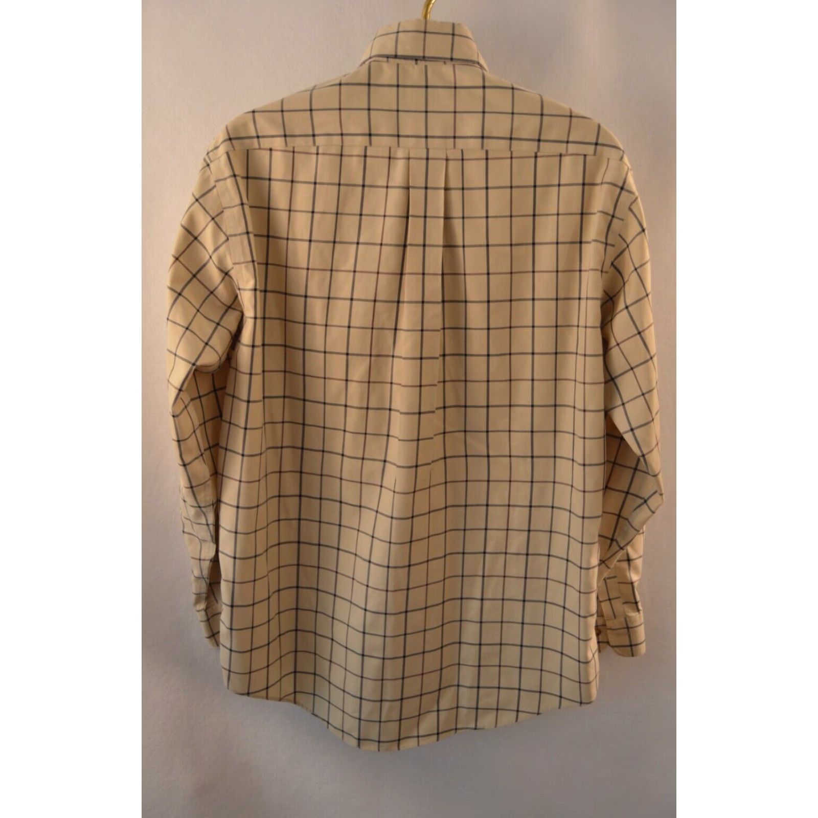 Brooks Brothers Brooks Brothers Men's L/S Shirt M Beige Plaid Cotton Non-Iron Button-Up Size US M / EU 48-50 / 2 - 2 Thumbnail