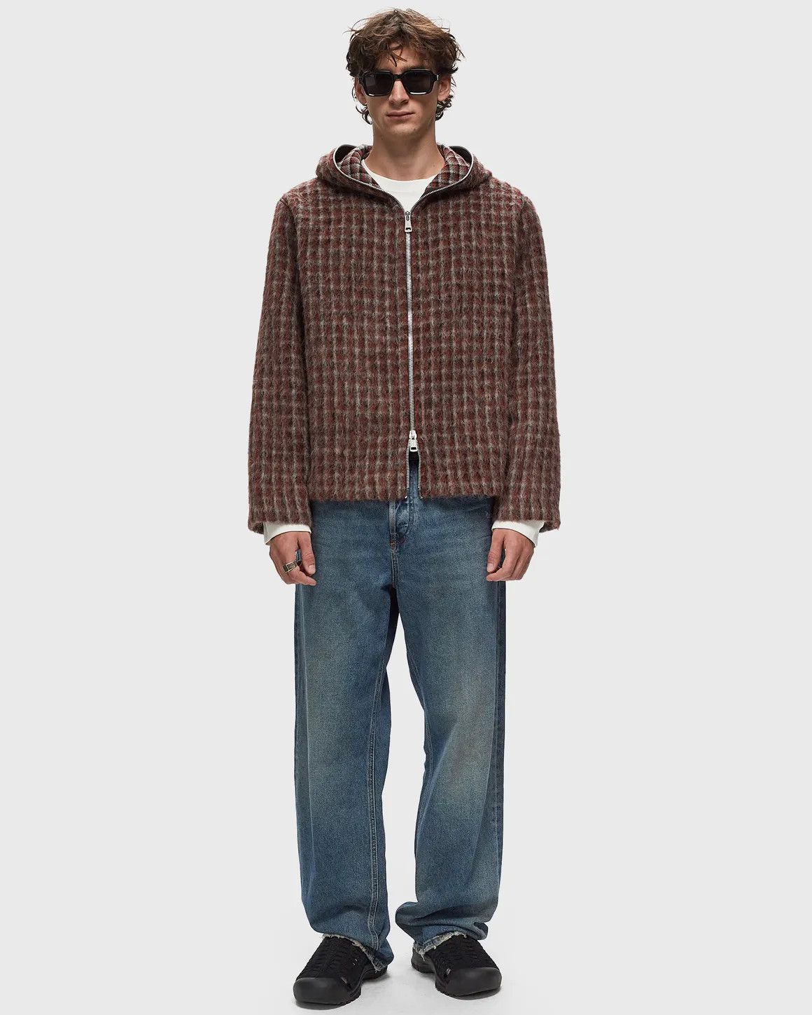 Our Legacy Our Legacy Boston Check Plaid Italian Wool Full Zip Hoodie Size US S / EU 44-46 / 1 - 2 Thumbnail