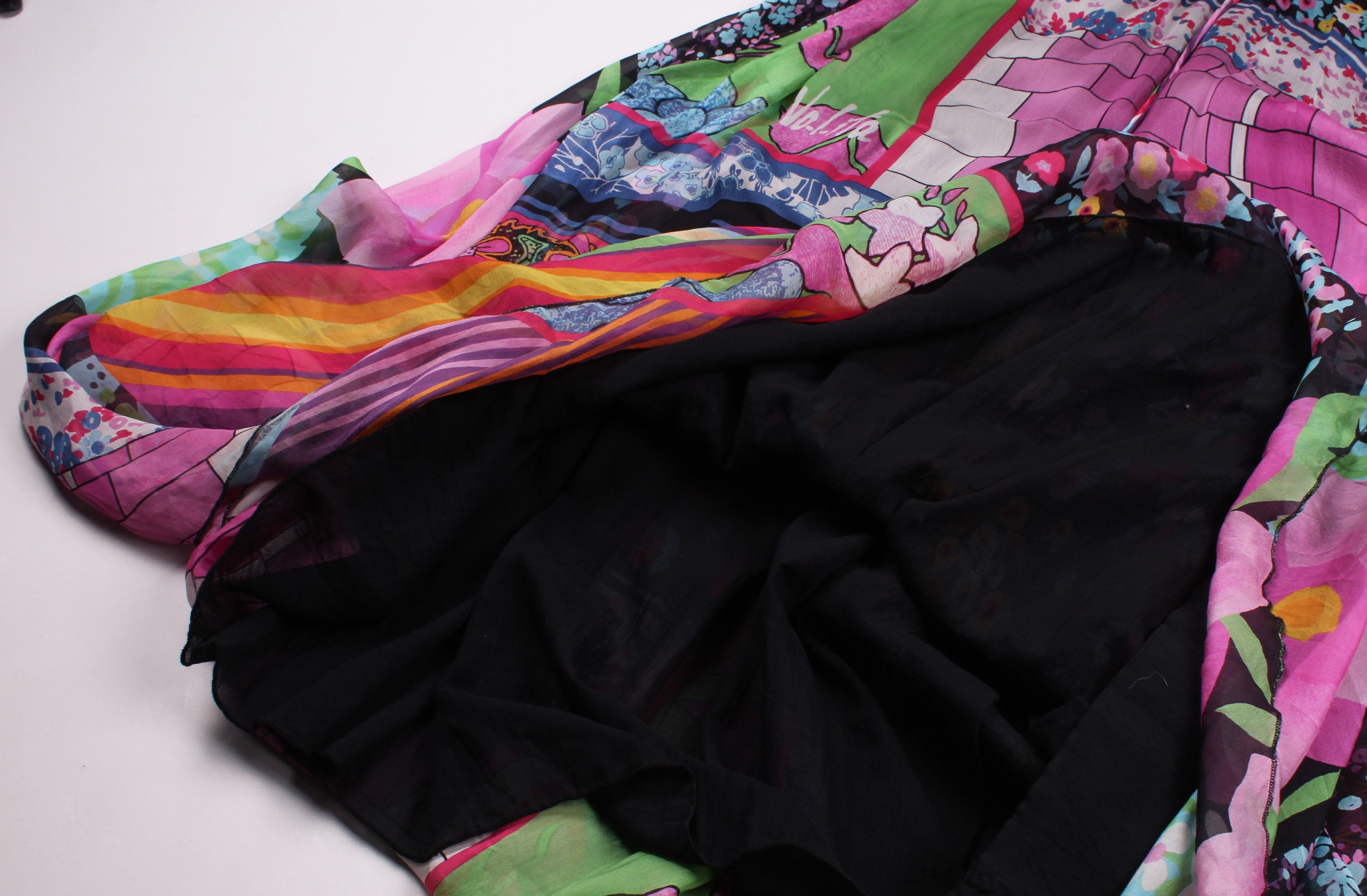 Vintage NoLita North Little Italy Y2K Boho Silk Maxi Dress Size M / US 6-8 / IT 42-44 - 7 Thumbnail