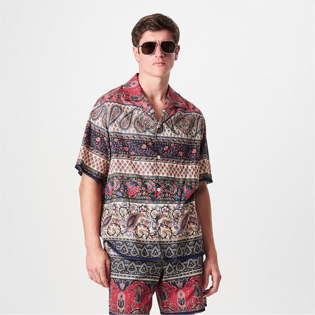 Valentino o1g2r1mq0526 Val Camicia Short Sleeve Bowling Shirt Size US M / EU 48-50 / 2 - 3 Thumbnail
