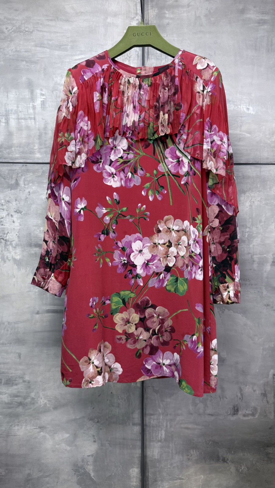 Gucci Floral silk dress L Size L / US 10 / IT 46 - 1 Thumbnail