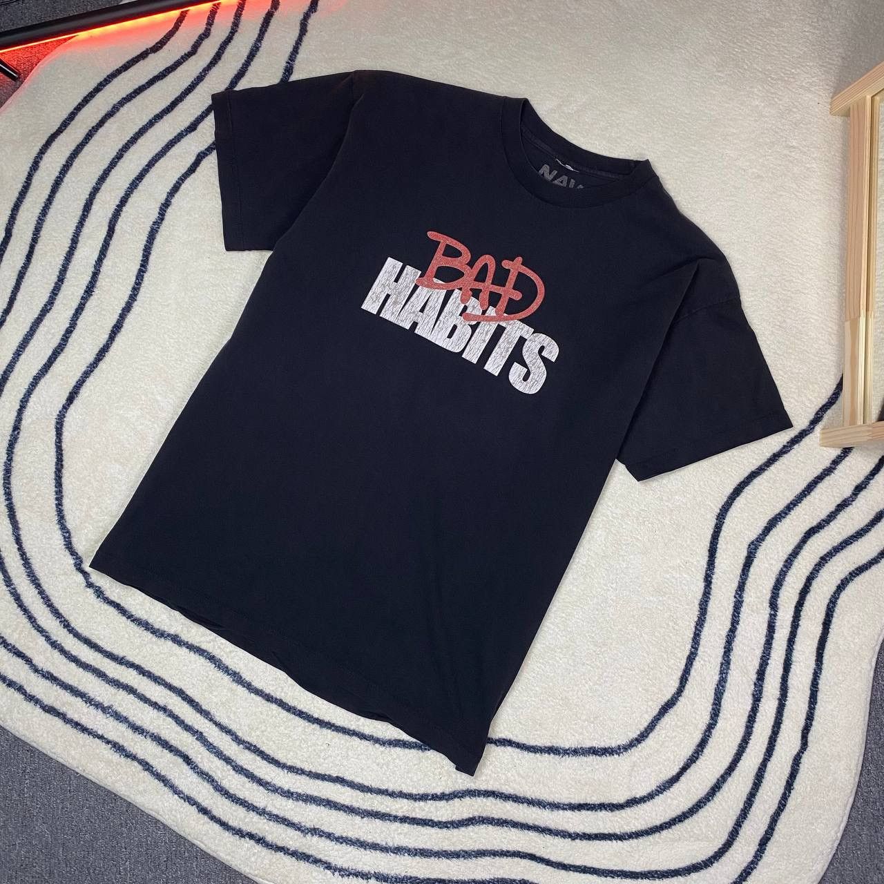 Japanese Brand × Vlone Vlone x Nav Bad Habits Black T-shirt Full Printed Size US L / EU 52-54 / 3 - 2 Thumbnail