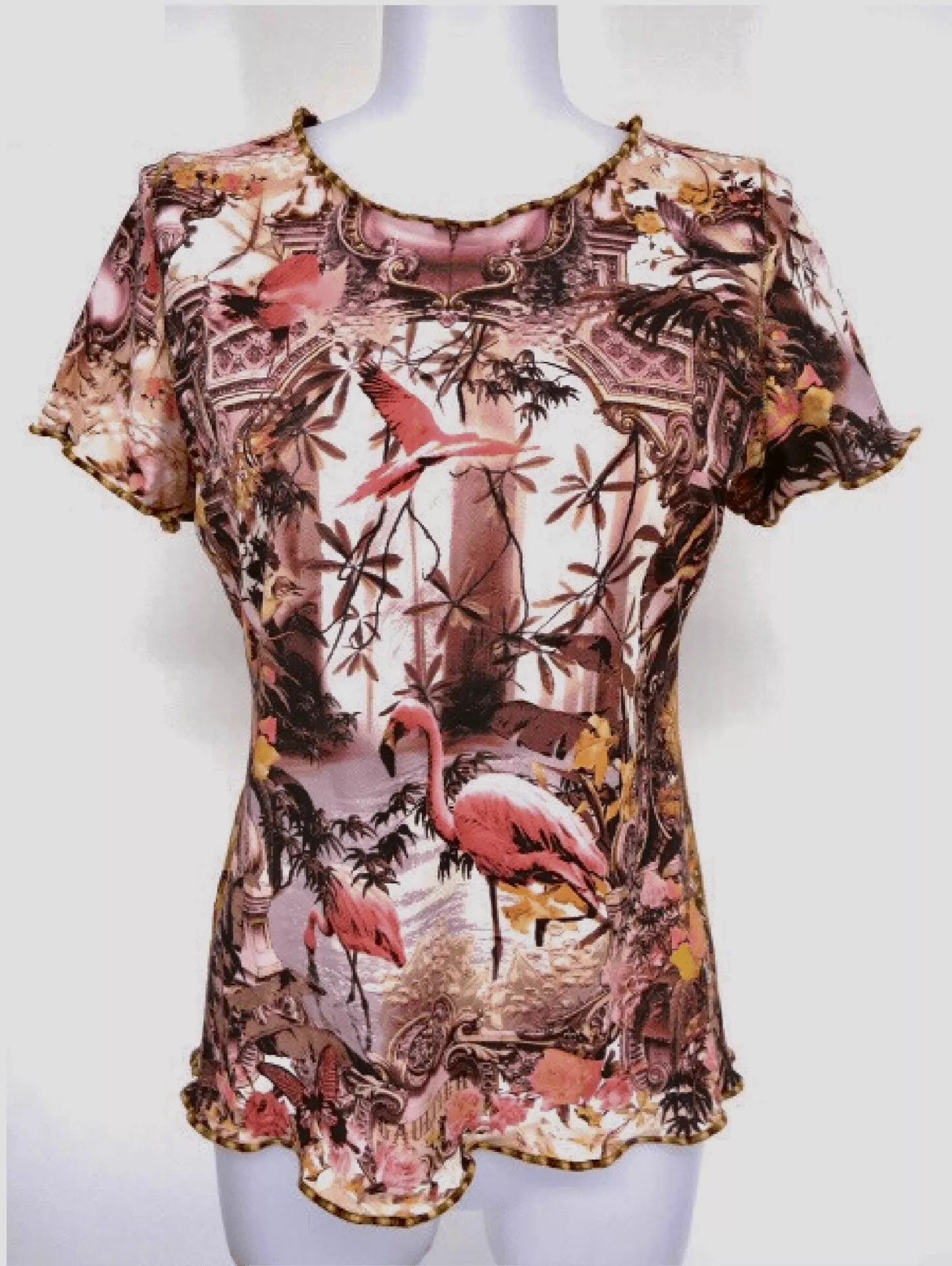 Jean Paul Gaultier Jean Paul Gaultier Flamingo Eden T-shirt 40EU Size S / US 4 / IT 40 - 8 Thumbnail