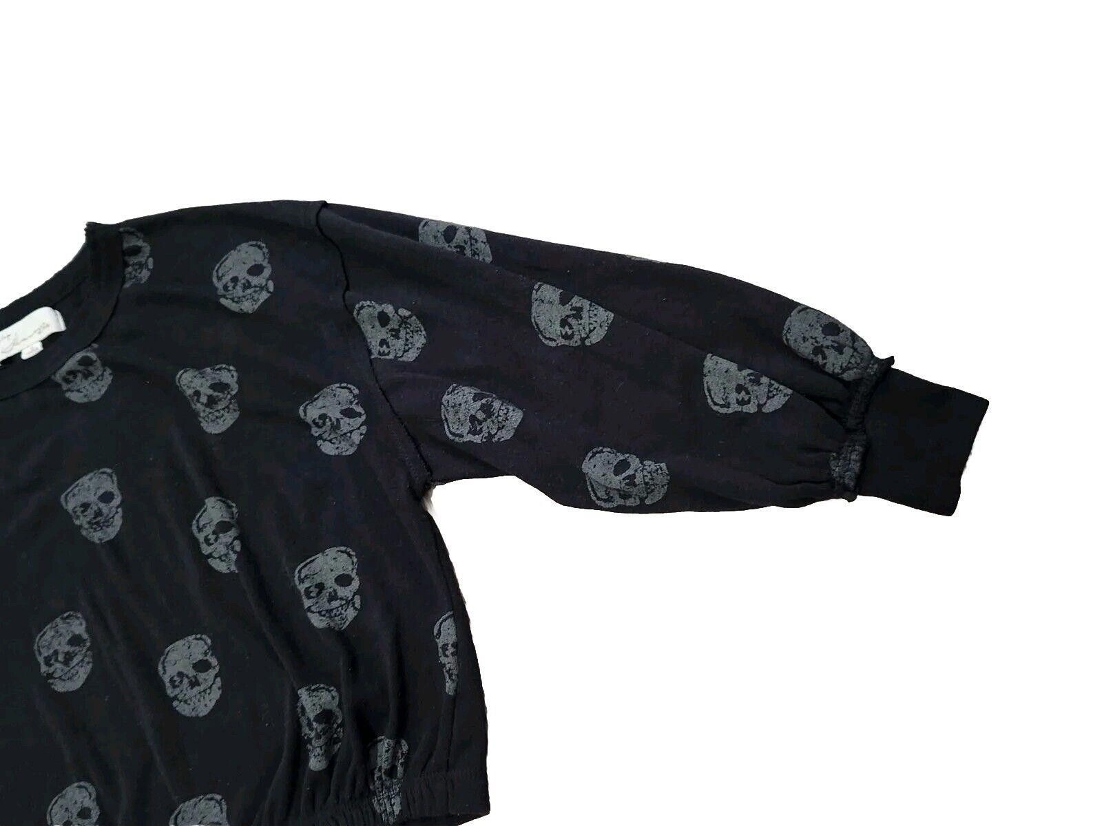 Designer Vintage Havana Sweater Medium Black Skulls Puffy sleeve Size M / US 6-8 / IT 42-44 - 4 Thumbnail