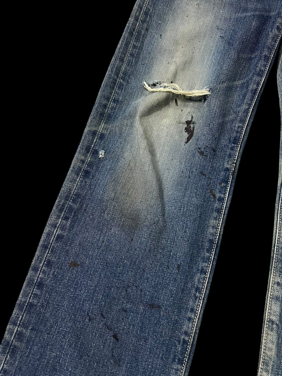 Edwin Vintage Edwin 505 Low Rize Selvedge Distress Mud Wash Jean Size US 31 - 7 Thumbnail