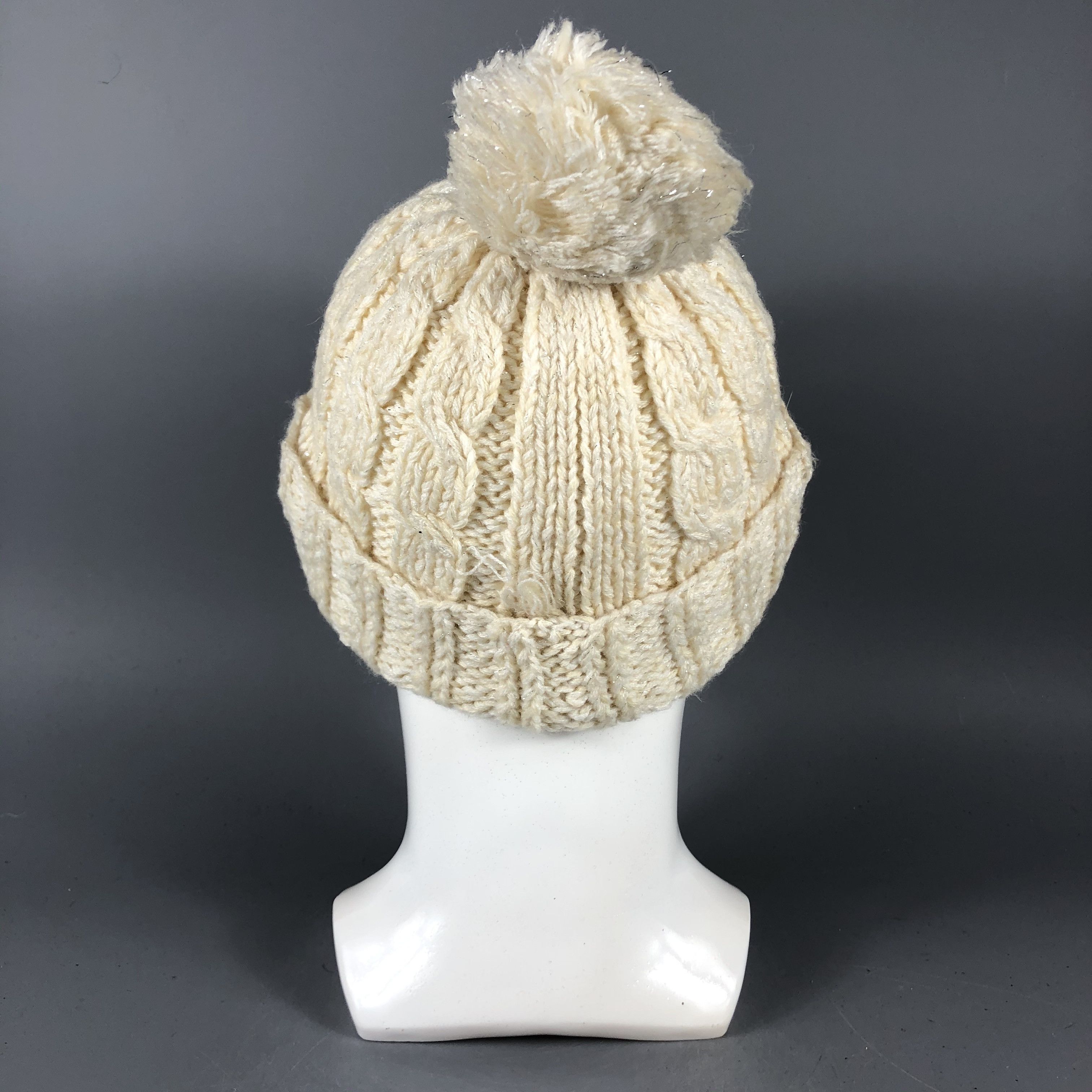 Vintage Vintage Knit Crochet Beanie Snow Hat Snow Cap -D854 Size ONE SIZE - 2 Thumbnail
