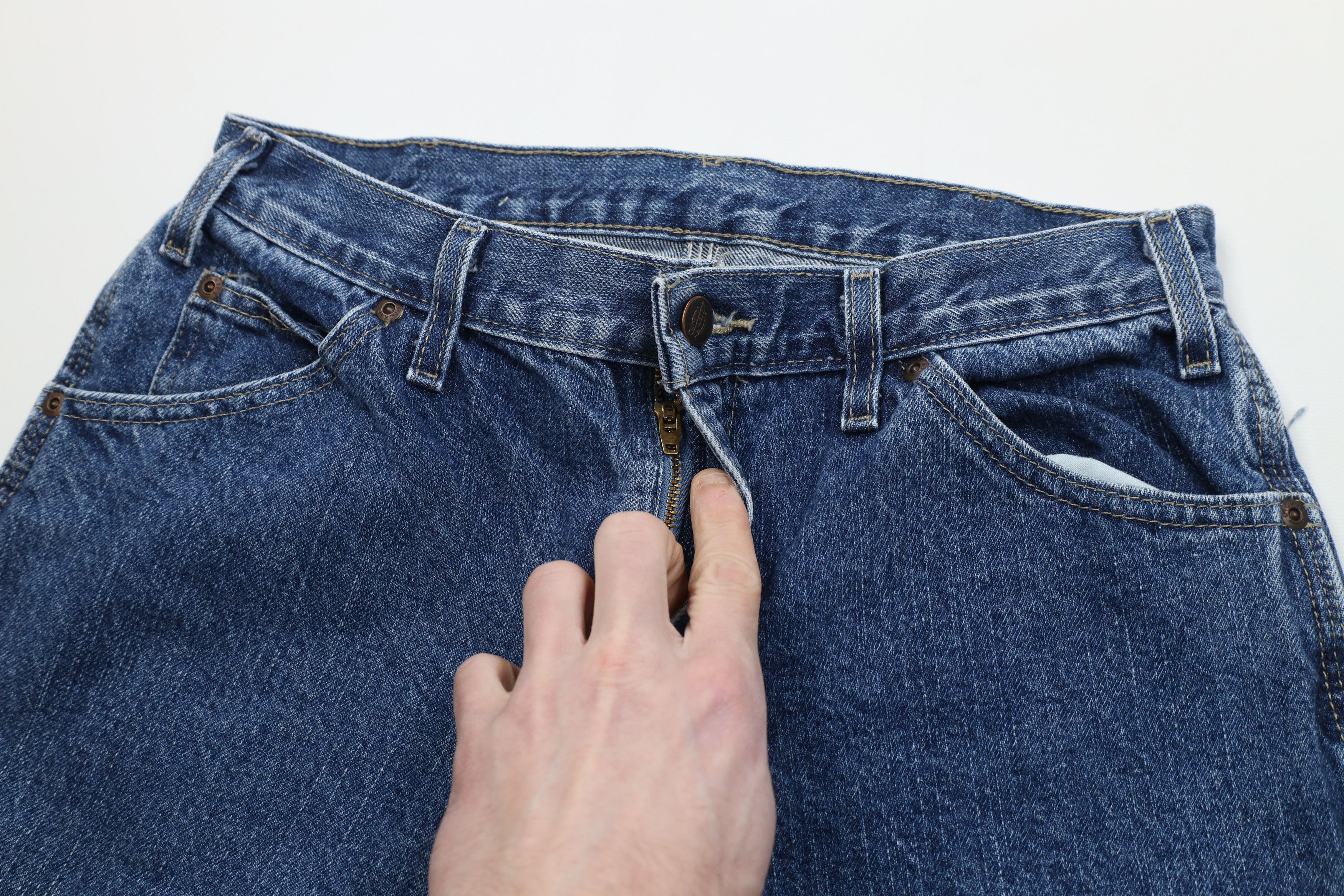 Dickies Vintage Y2K Dickies Fit Dungaree Denim Jeans Blue Cotton Size US 30 / EU 46 - 7 Thumbnail