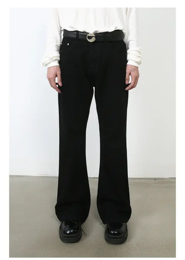 Japanese Brand Vintage high street loose washed straight bootcut jeans Size US 32 / EU 48 - 1 Thumbnail