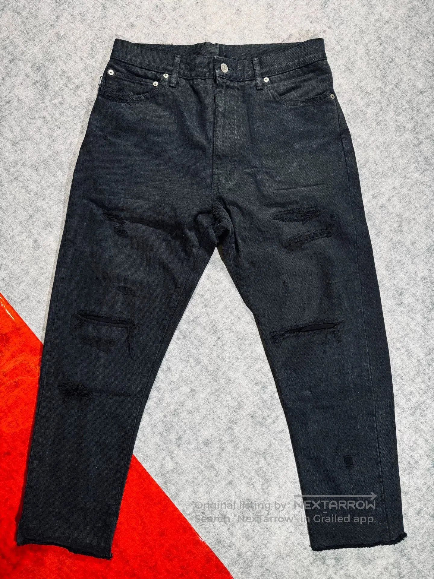 Visvim visvim journeyman black tacked crash jeans. Size US 26 / EU 42 - 1 Thumbnail