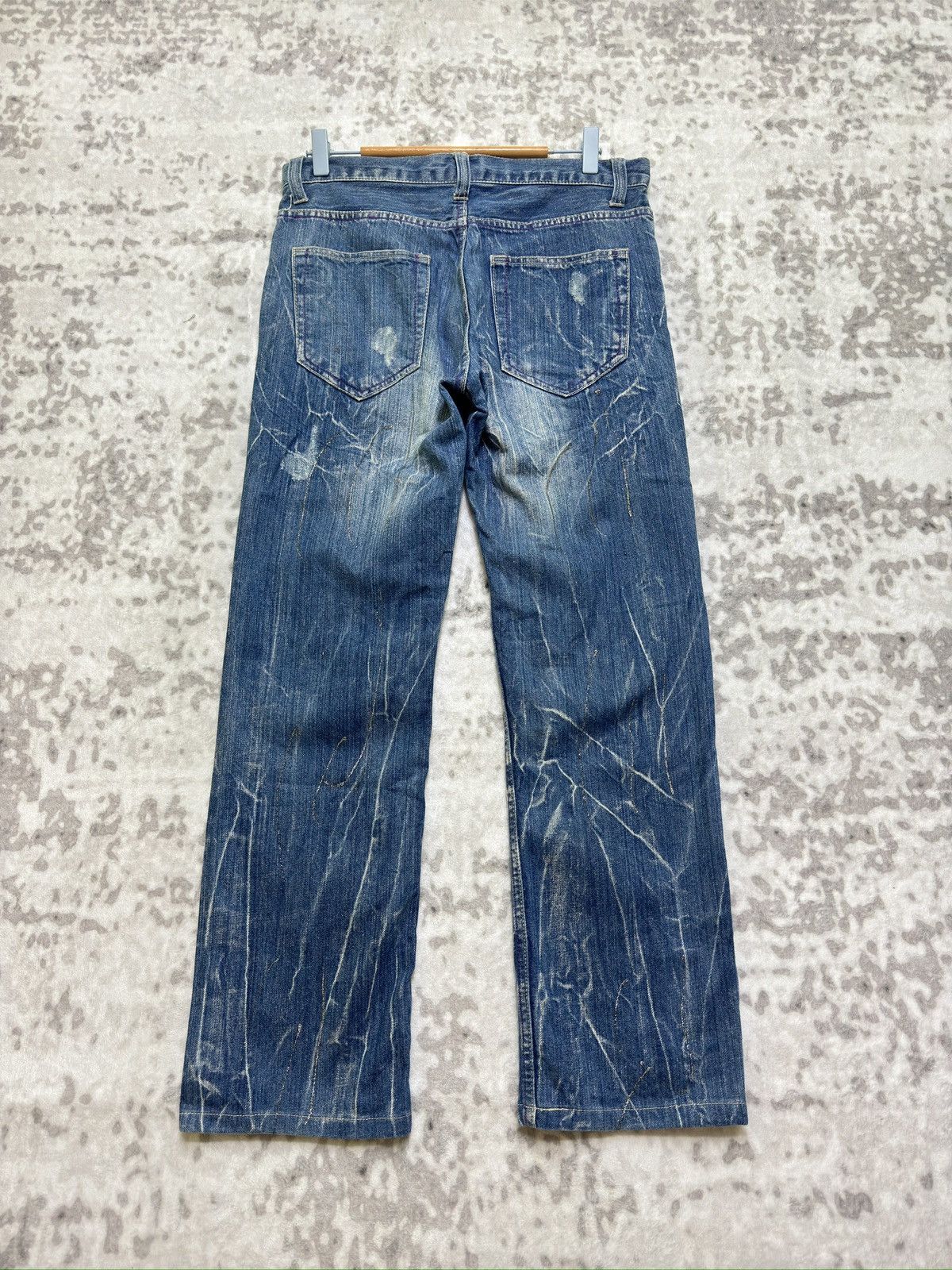 Hysteric Glamour NYLAUS Studded Claw Mark Glitter Splash Denim Jeans Size US 30 / EU 46 - 2 Thumbnail