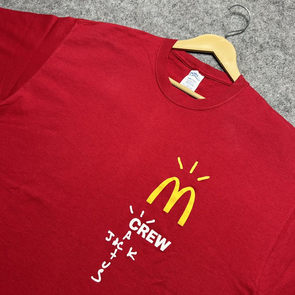 Travis Scott McDonalds Cactus Jack Tee Red Crew Employee Size US S / EU 44-46 / 1 - 3 Thumbnail
