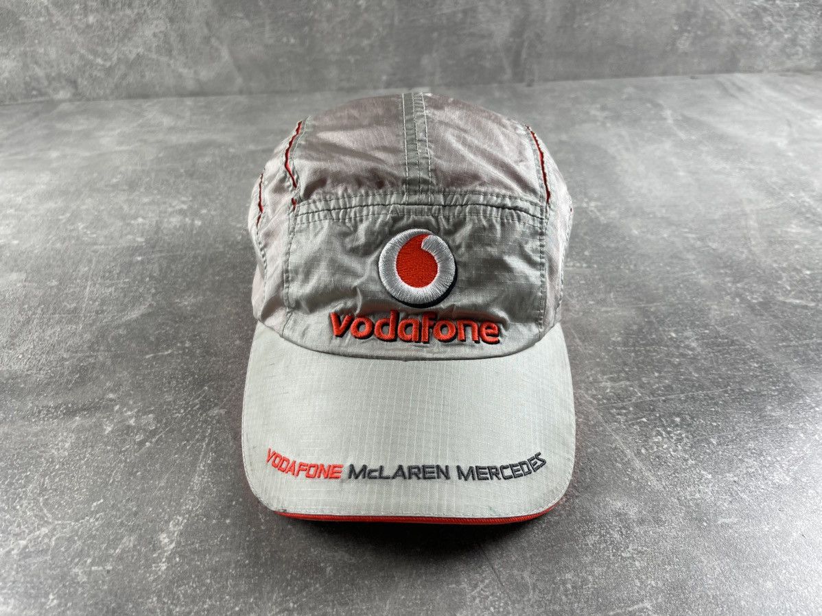 Mercedes-Benz Vodafone McLaren Mercedes Formula 1 Cap 00s Red Racing Hat Size ONE SIZE - 3 Thumbnail