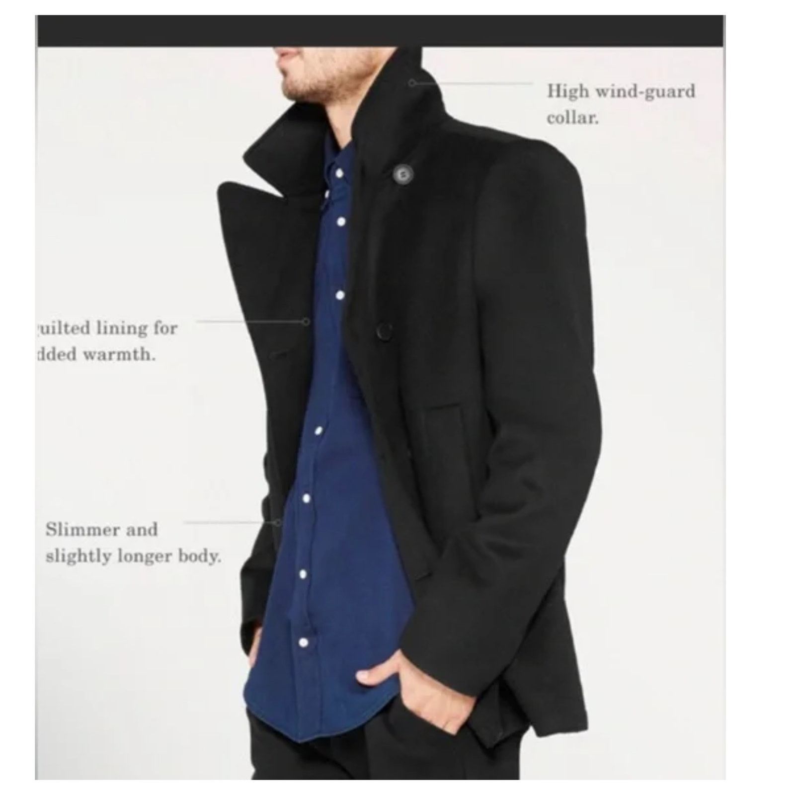 Everlane Everlane Modern Wool/Cashmere Men's Peacoat Size XS Size US XS / EU 42 / 0 - 3 Thumbnail