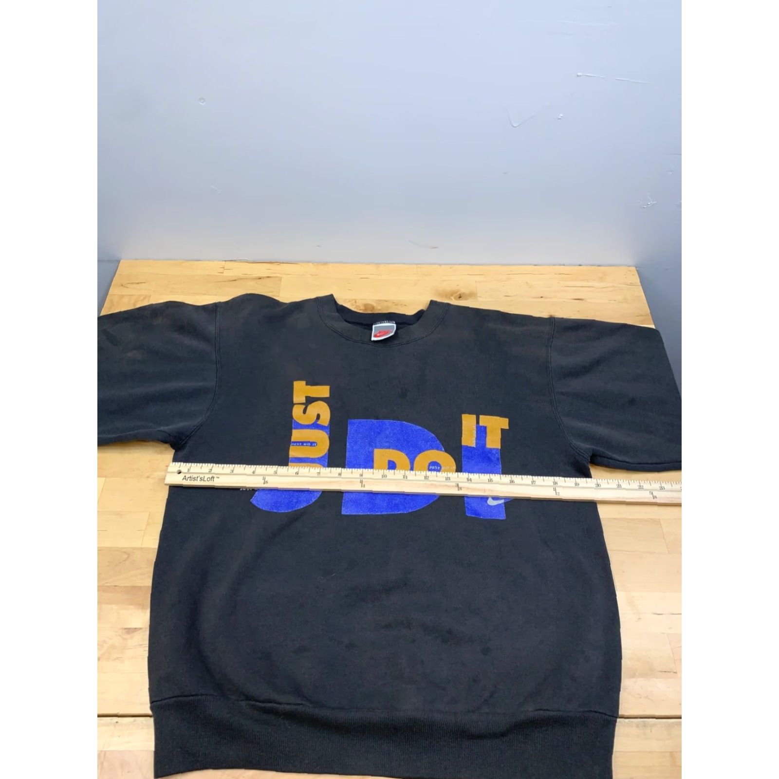 Nike VINTAGE Nike Just Do It Sweatshirt Mens S Black Pullover Crew Neck 80s USA Size US S / EU 44-46 / 1 - 7 Thumbnail