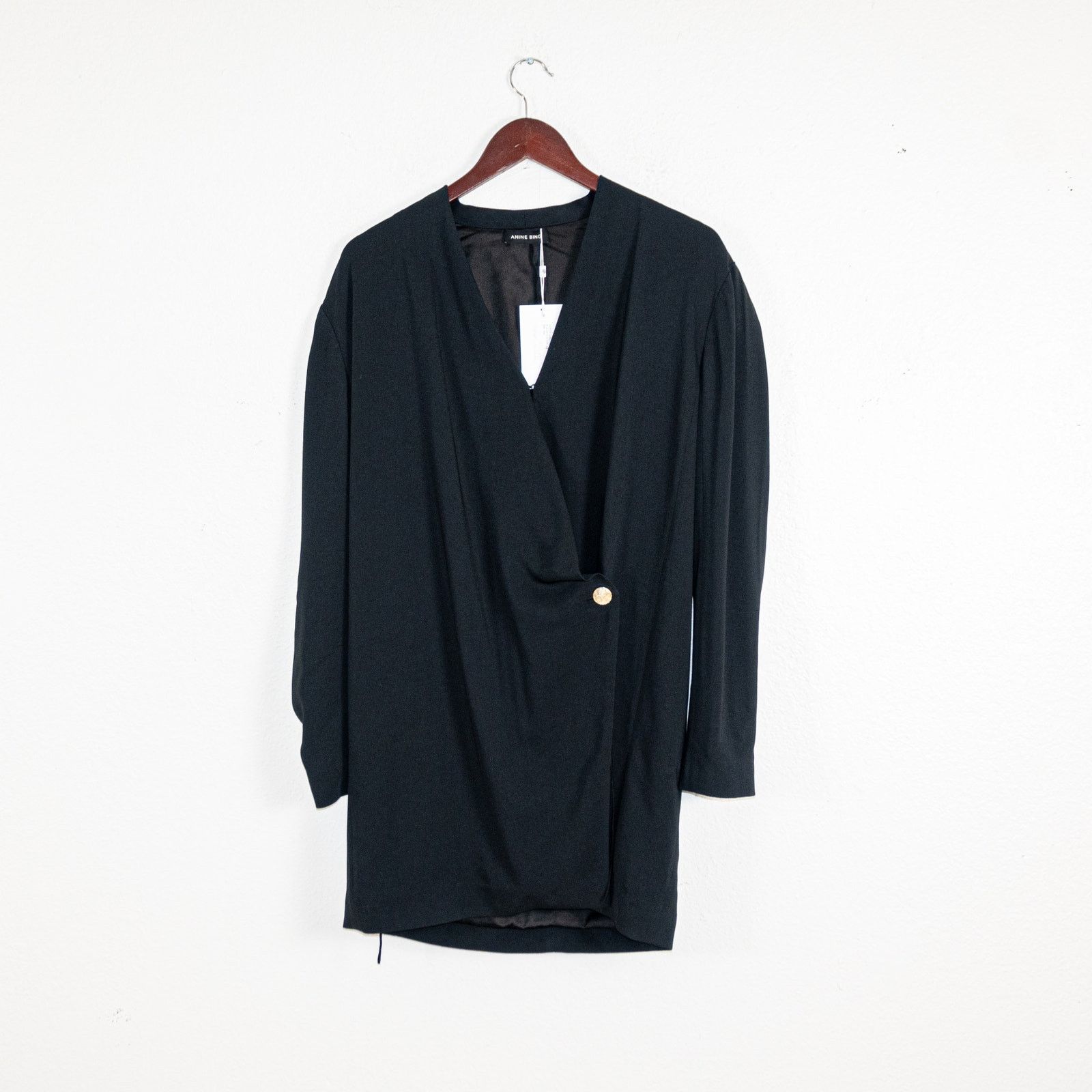 Anine Bing Anine Bing $545 Venice Long Sleeve Mini Dress in Black Size M / US 6-8 / IT 42-44 - 5 Thumbnail