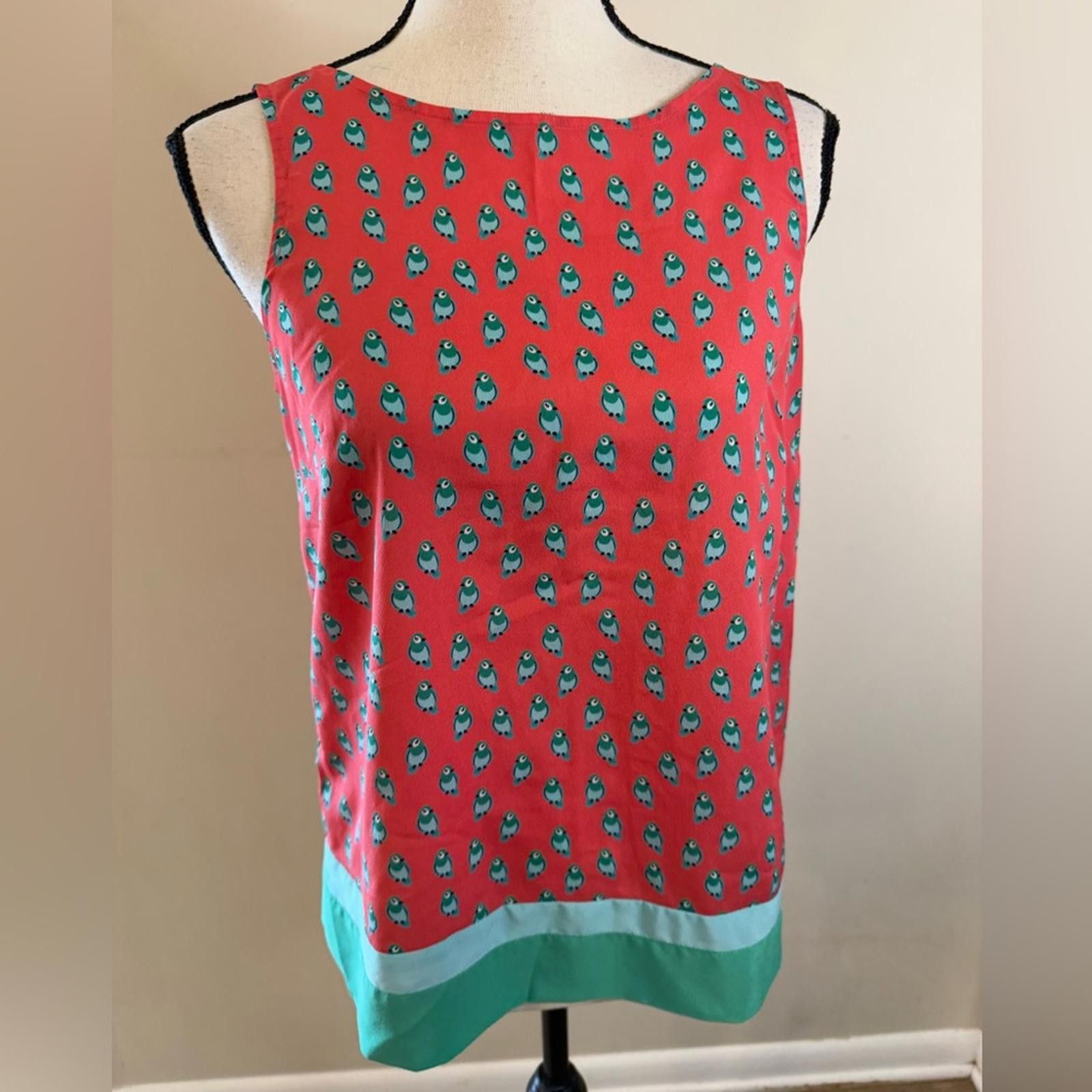 Other Loft colorful bird novelty print tank top SZ SP Size S / US 4 / IT 40 - 1 Thumbnail