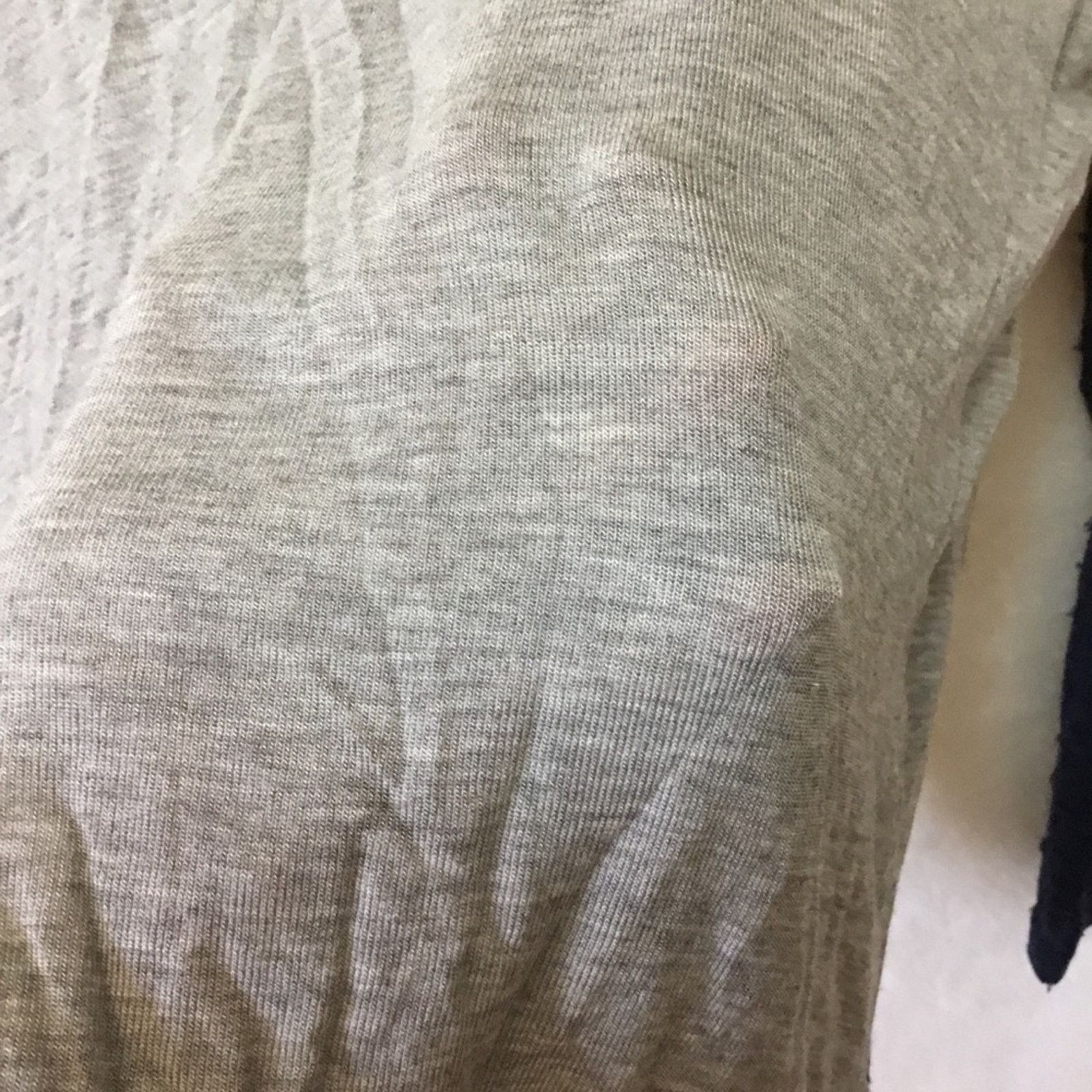 Other Gray Navy Lightweight Knit Distress Detailing Top Size S / US 4 / IT 40 - 11 Thumbnail
