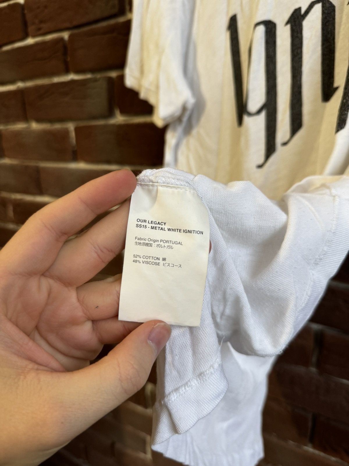 Our Legacy Our Legacy SS15 Metal White Ignition Rare XL White tee Hype Size US XL / EU 56 / 4 - 7 Thumbnail