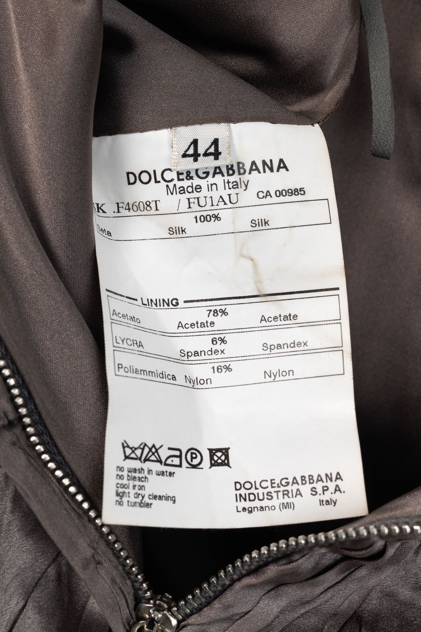 Dolce & Gabbana Dolce & Gabbana Brown Gathered-Silk Pencil Skirt Size 30" / US 8 / IT 44 - 8 Thumbnail