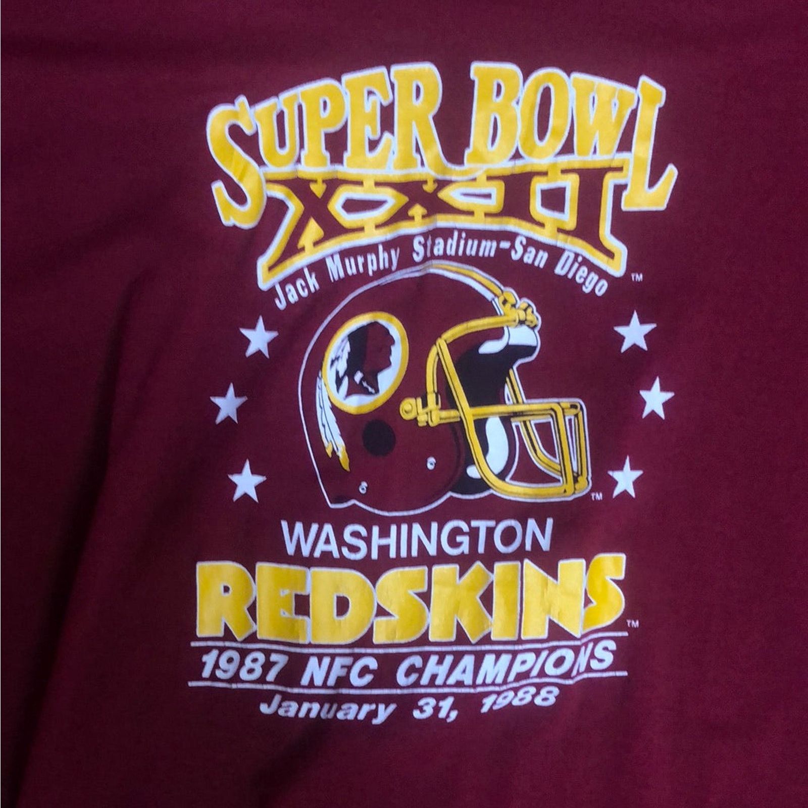 NFL Vintage 1988 NFL Super Bowl XL Washington Redskins Shirt XL Size US XL / EU 56 / 4 - 2 Thumbnail