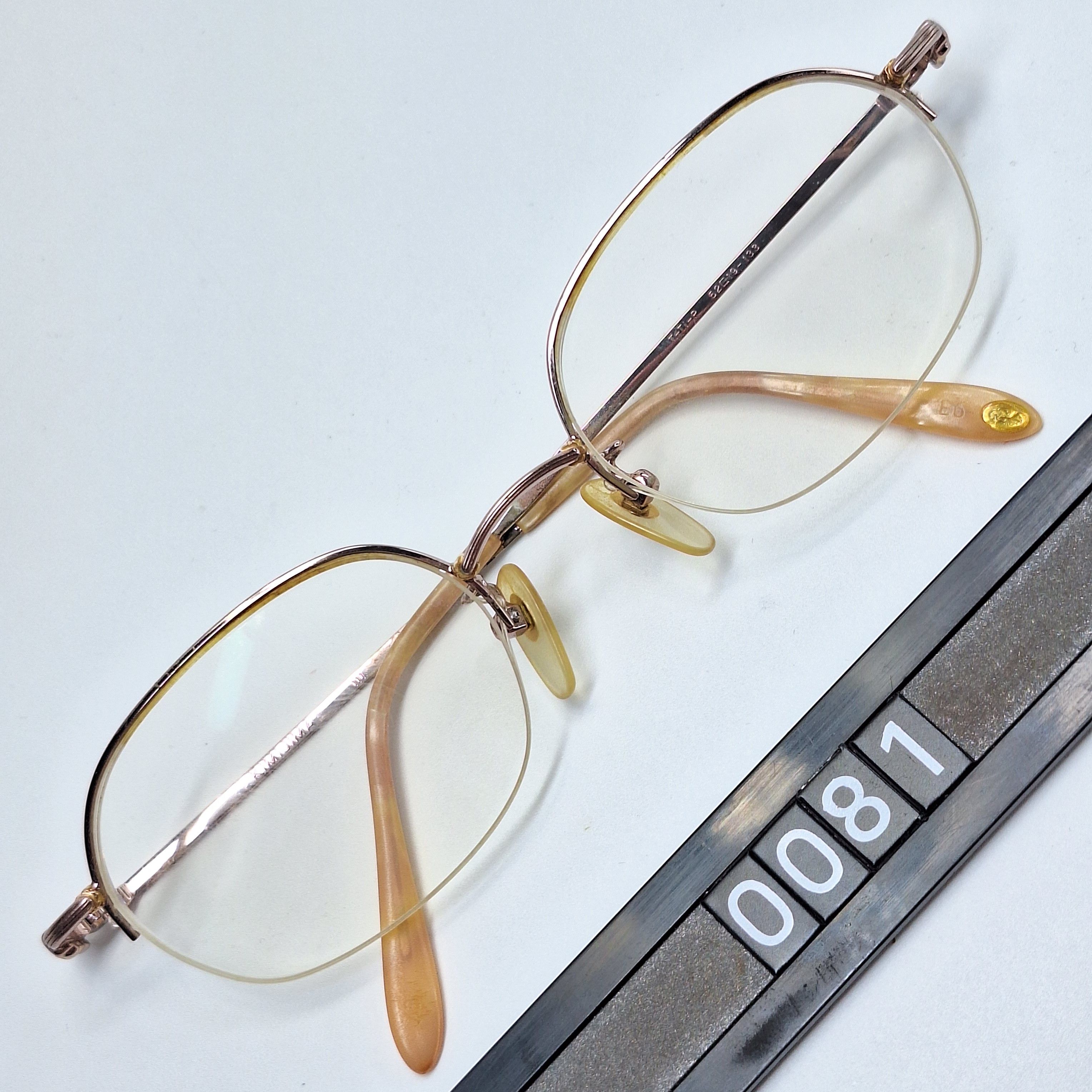 KIJIMA TAKAYUKI KIMIJIMA 111 T-Ti-P Pink Gold Half-Rim Vintage Eyeglass Size ONE SIZE - 1 Thumbnail