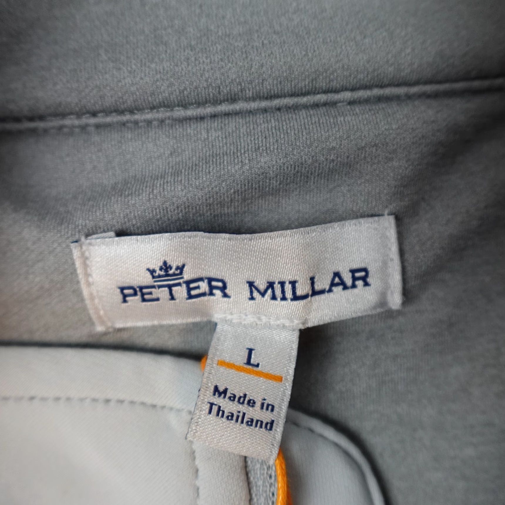 Peter Millar VINTAGE? No — Peter Millar Crown Sport 1/4 Zip Pullover Mens Large Gray Fortinet Golf Top Size US L / EU 52-54 / 3 - 6 Thumbnail