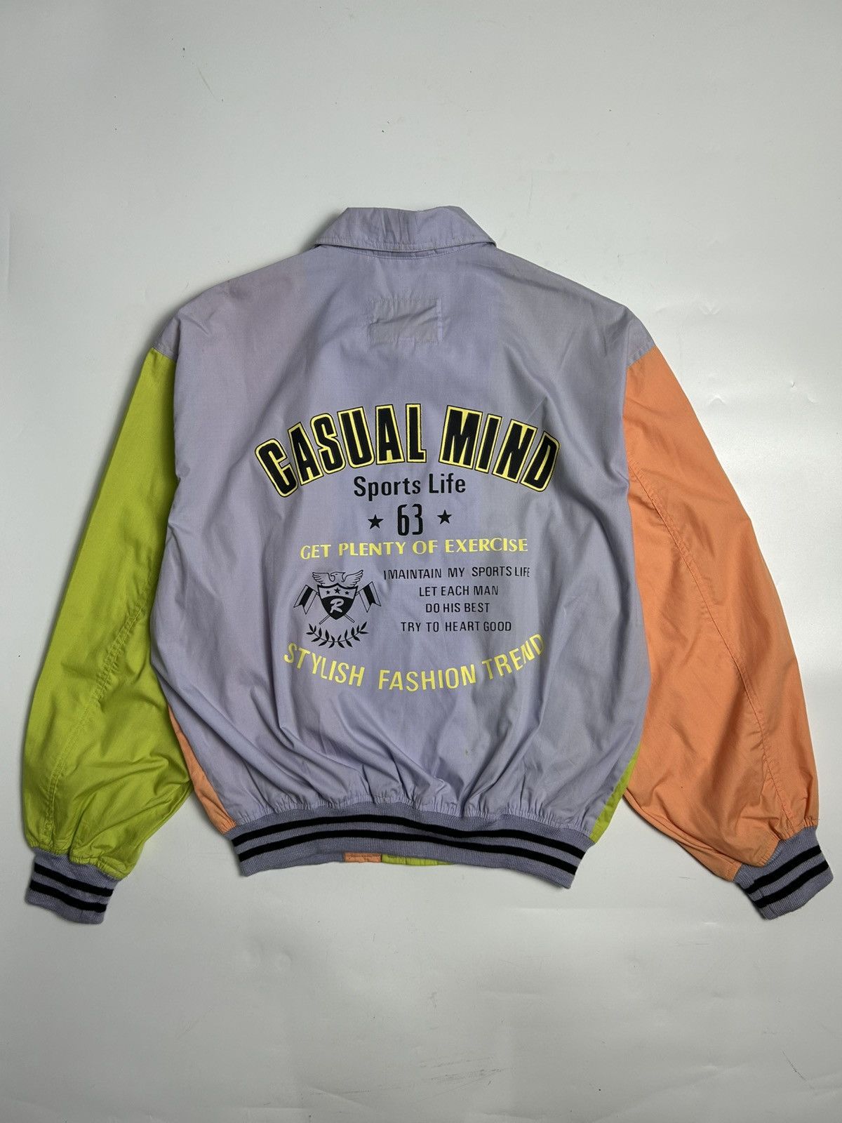 Japanese Brand CITY CATS MULTI COLOR BOMBER JACKET Size US M / EU 48-50 / 2 - 4 Thumbnail