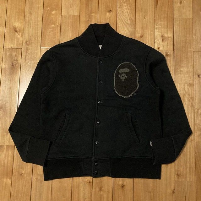 Bape BAPE LOGO Sweat Varsity Jacket a bathing ape NIGO Size US M / EU 48-50 / 2 - 2 Thumbnail