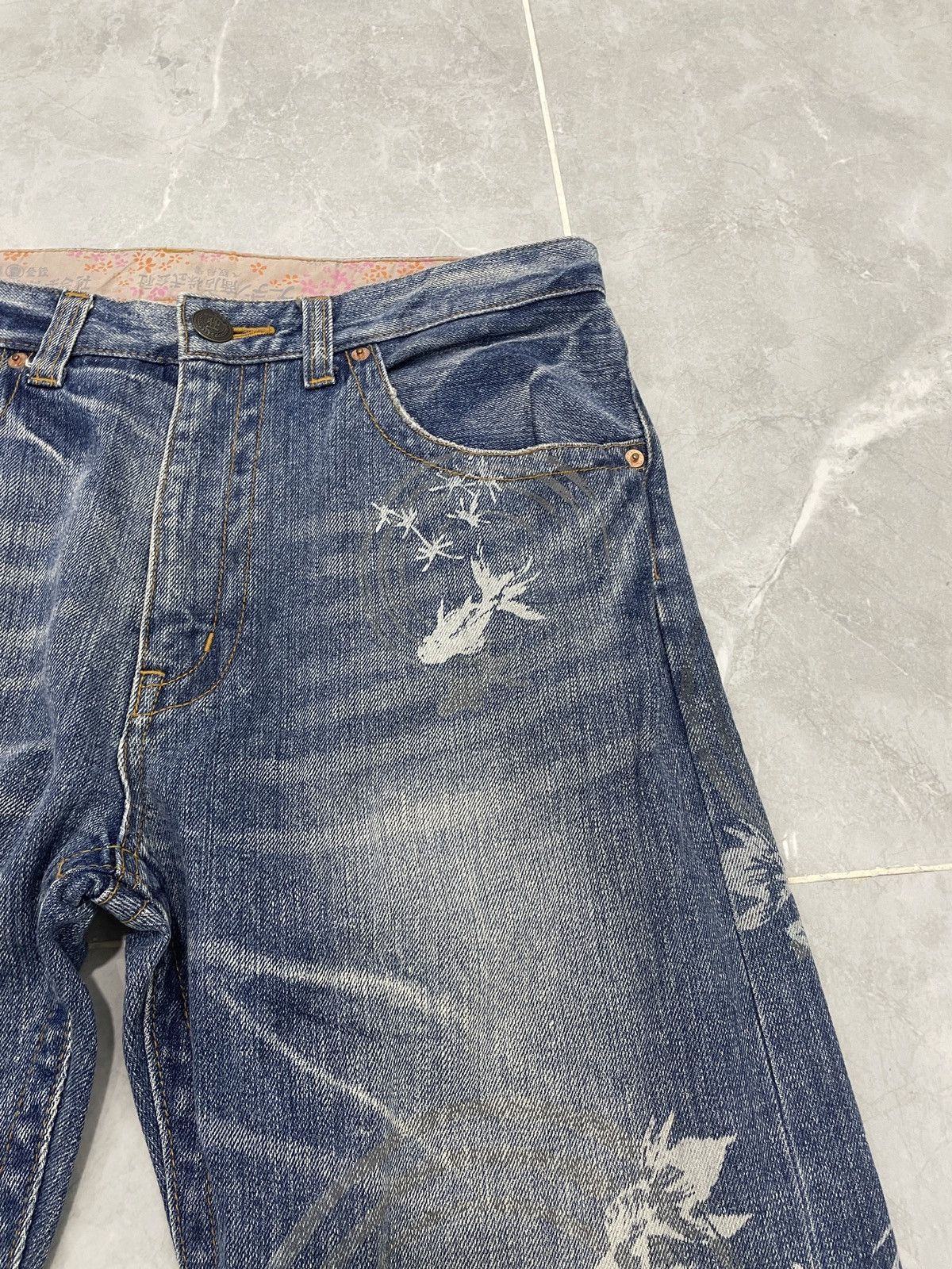 Japanese Brand BUDEN JAPANESE DENIM PANT KOI SUKAJAN STYLE Size US 35 - 4 Thumbnail
