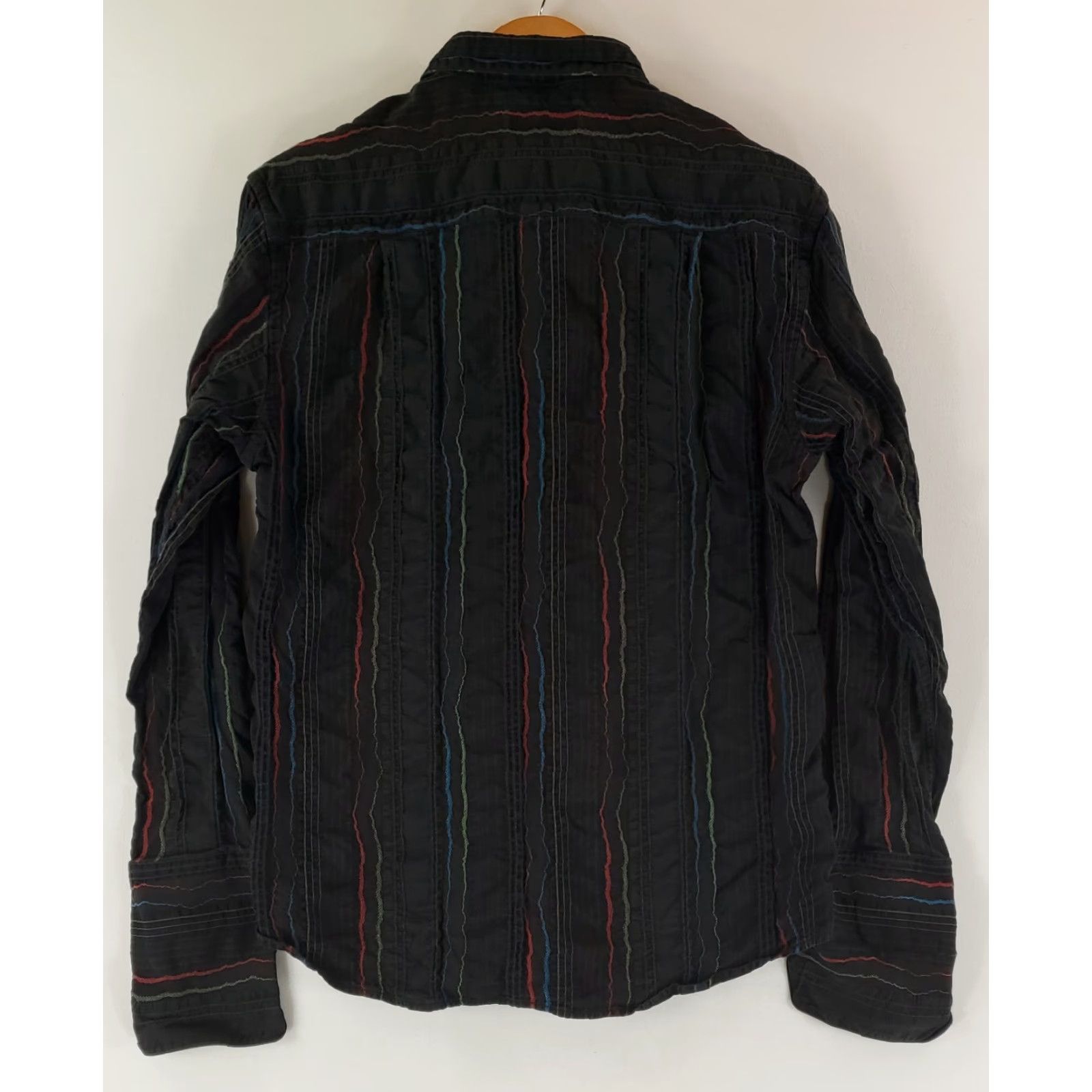 Vintage VINTAGE Jhane Barnes Button Up Shirt Textured Black Long Sleeve Mens L Size US L / EU 52-54 / 3 - 6 Thumbnail