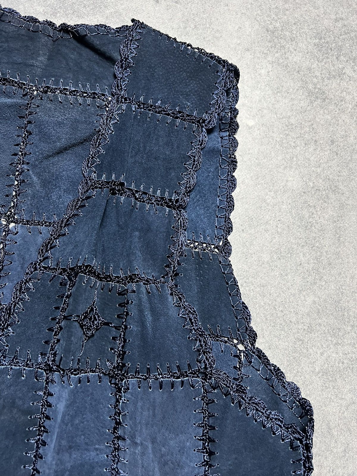 Japanese Brand Vintage Patchwork Faded Suede Rick Owens Style Y2K Vest Size L / US 10 / IT 46 - 5 Thumbnail