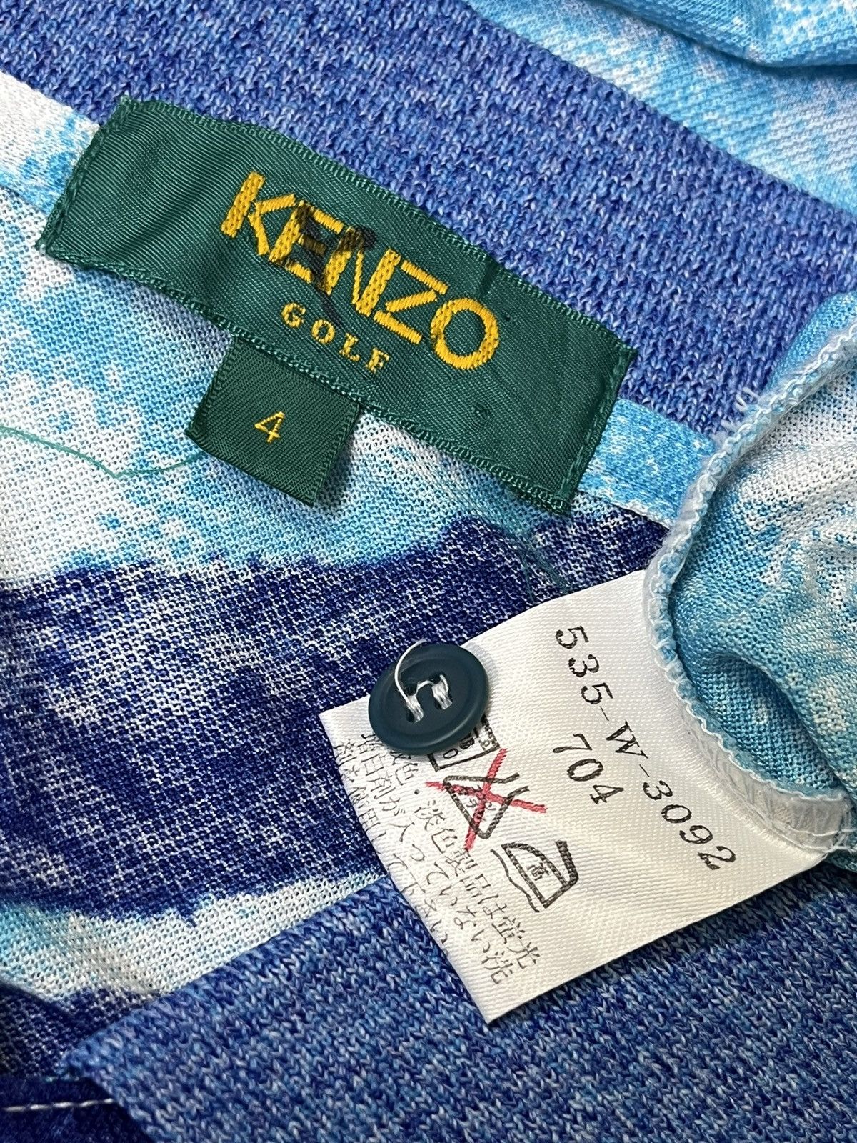 Kenzo NICE💥KENZO GOLF ACID WASH STYLE POLO SHIRT Size US XL / EU 56 / 4 - 11 Thumbnail