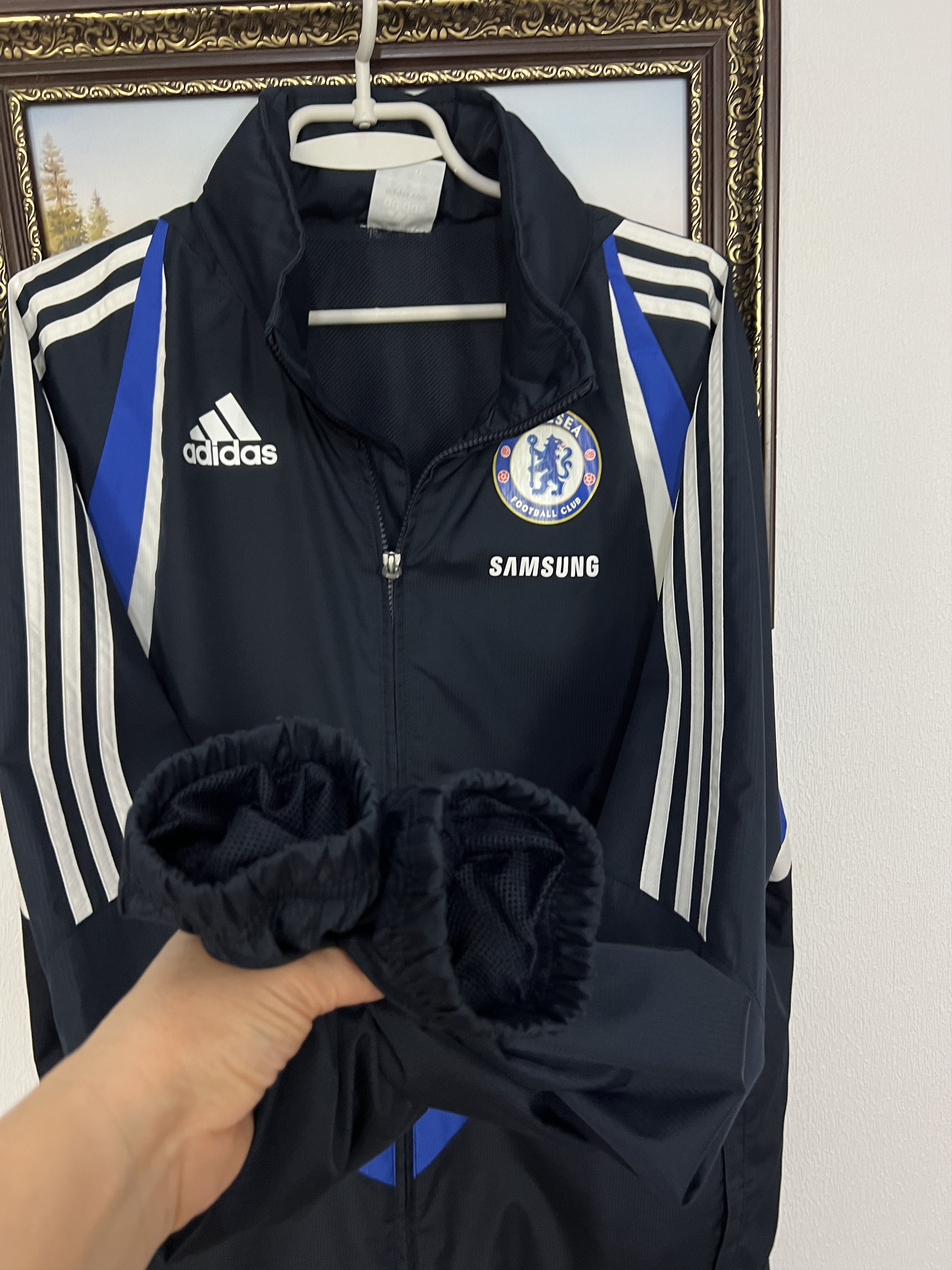 Adidas Vintage Adidas Chelsea Football Hooded Jacket Soccer Track Size US M / EU 48-50 / 2 - 5 Thumbnail