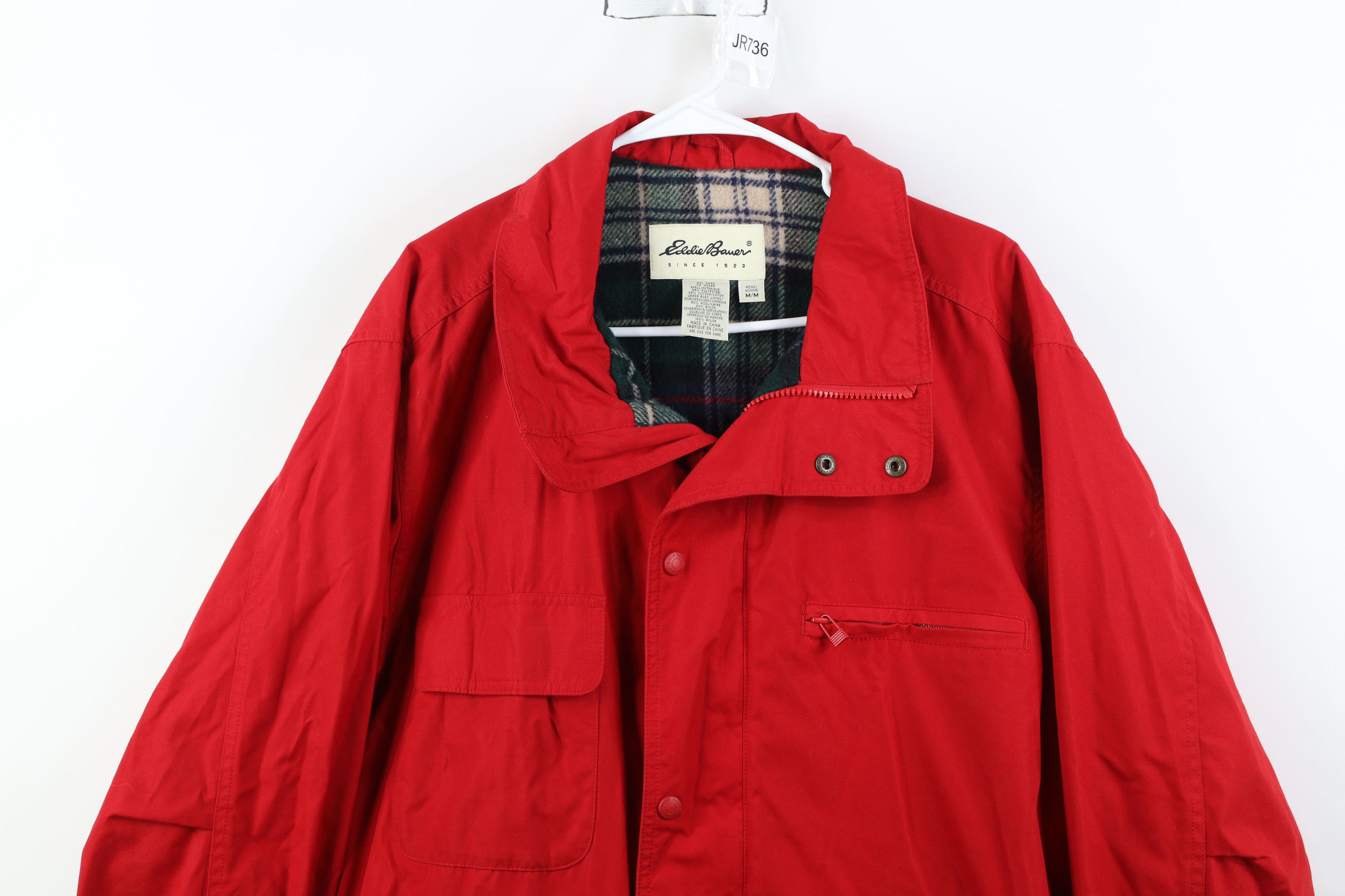 Eddie Bauer Vintage 90s Eddie Bauer Lined Full Zip Chore Barn Jacket Red Size US M / EU 48-50 / 2 - 2 Thumbnail