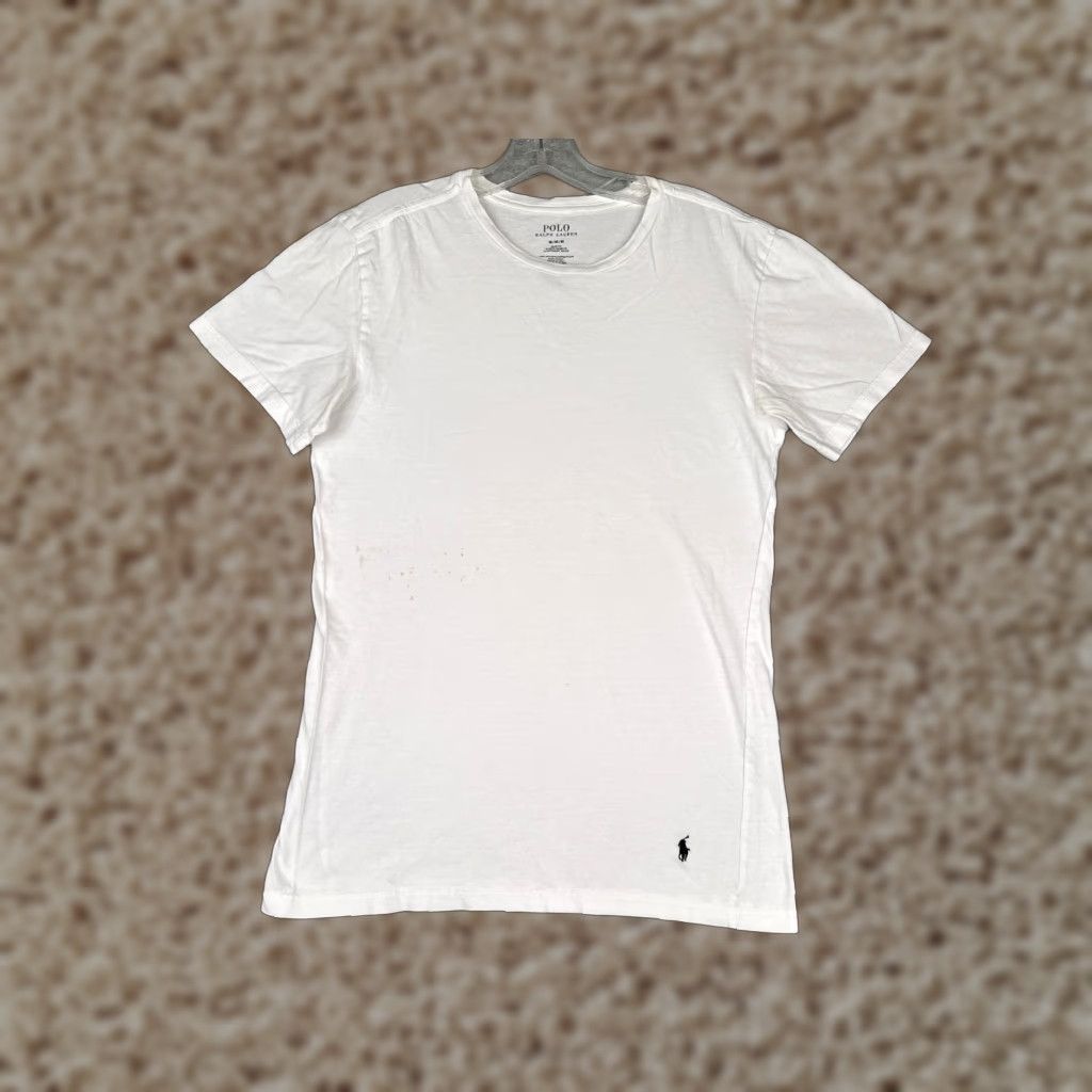 Ralph Lauren Polo Ralph Lauren Shirt Men Medium Whtie 100% Cotton Crew Neck Short Sleeve READ Size US M / EU 48-50 / 2 - 1 Thumbnail